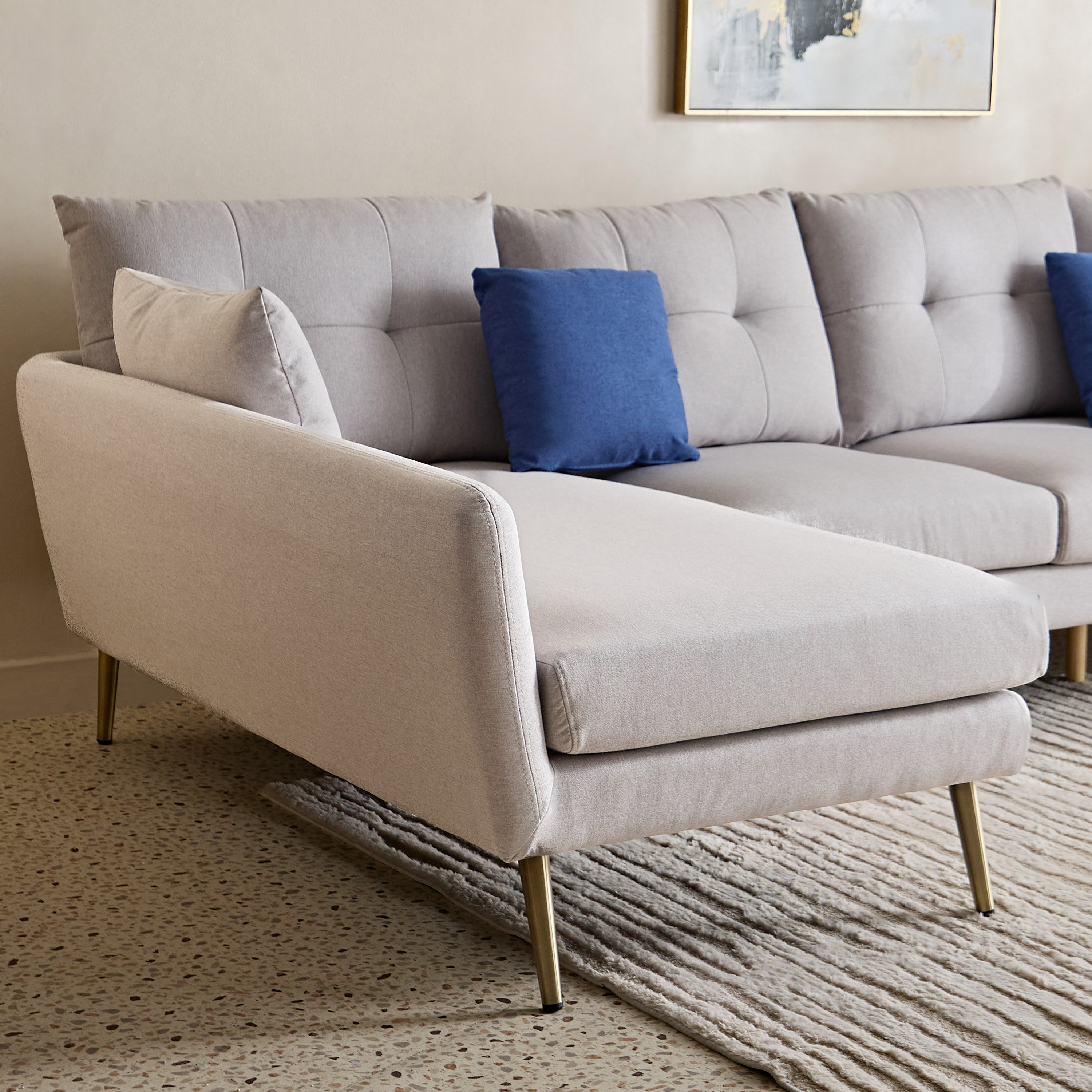 Waver 5-Seater Left Corner Fabric Sofa with 4 Cushions-hbxlivingroom-sofasandarmchairs-sofas-image-5