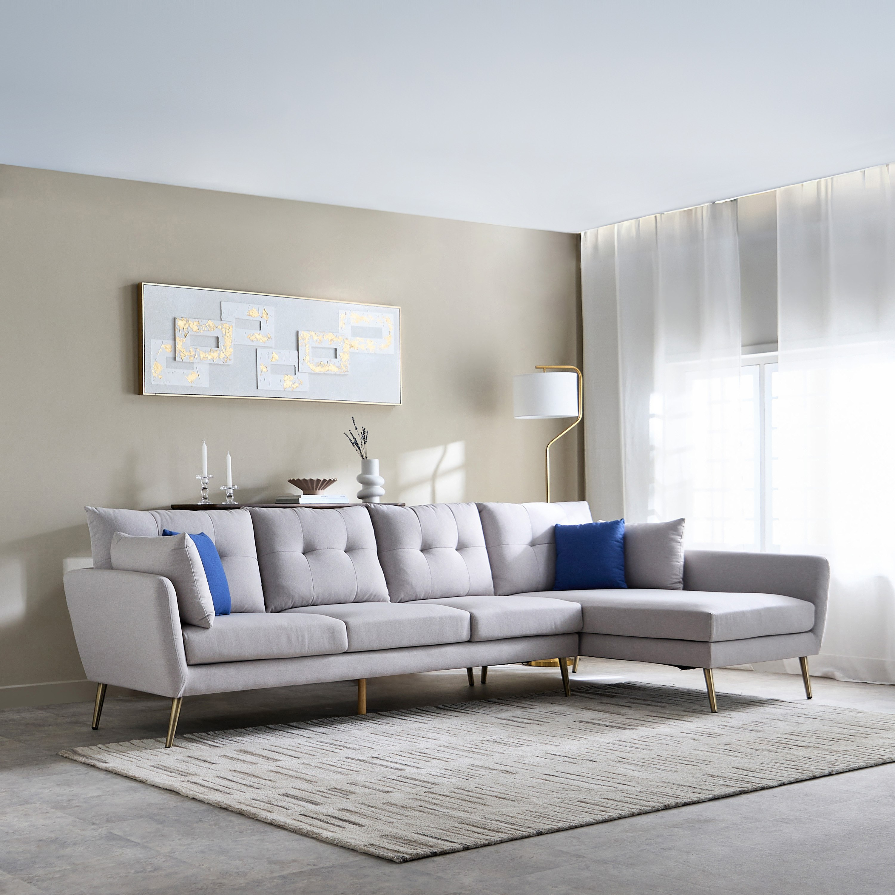 كنبة ركنية 5 مقاعد قماش يمين مع 4 وسائد من ويفر-hbxlivingroom-sofasandarmchairs-sofas-image-1