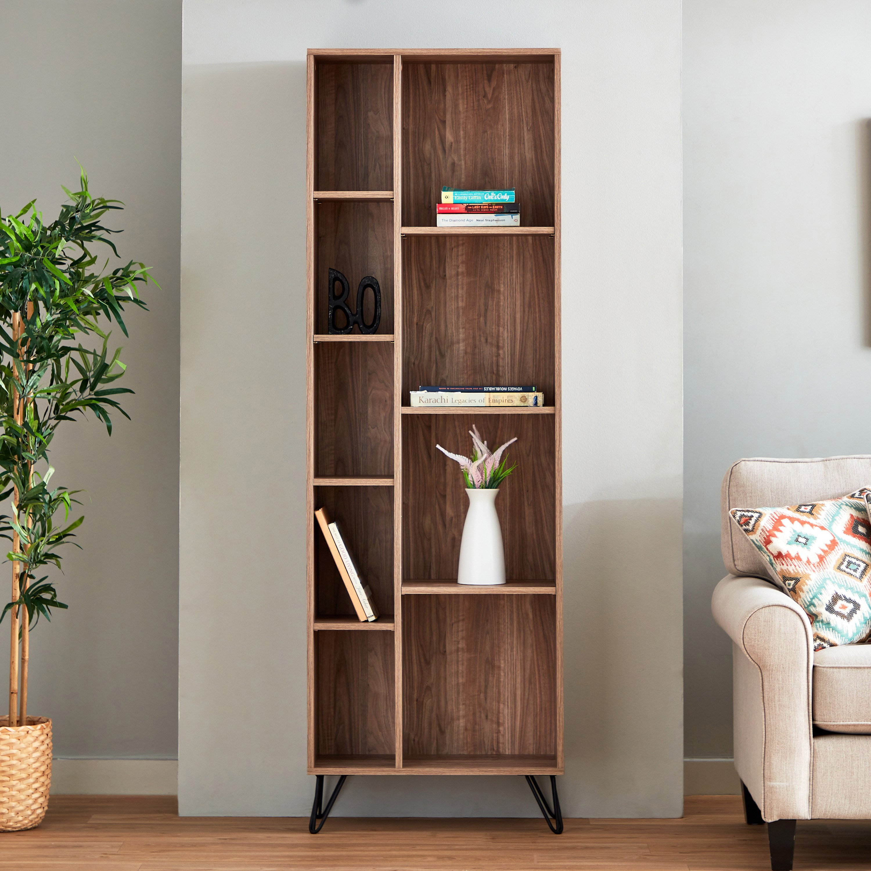خزانة كتب 7 أرفف من ميرو-hbxfurniture-office-bookcases-image-2