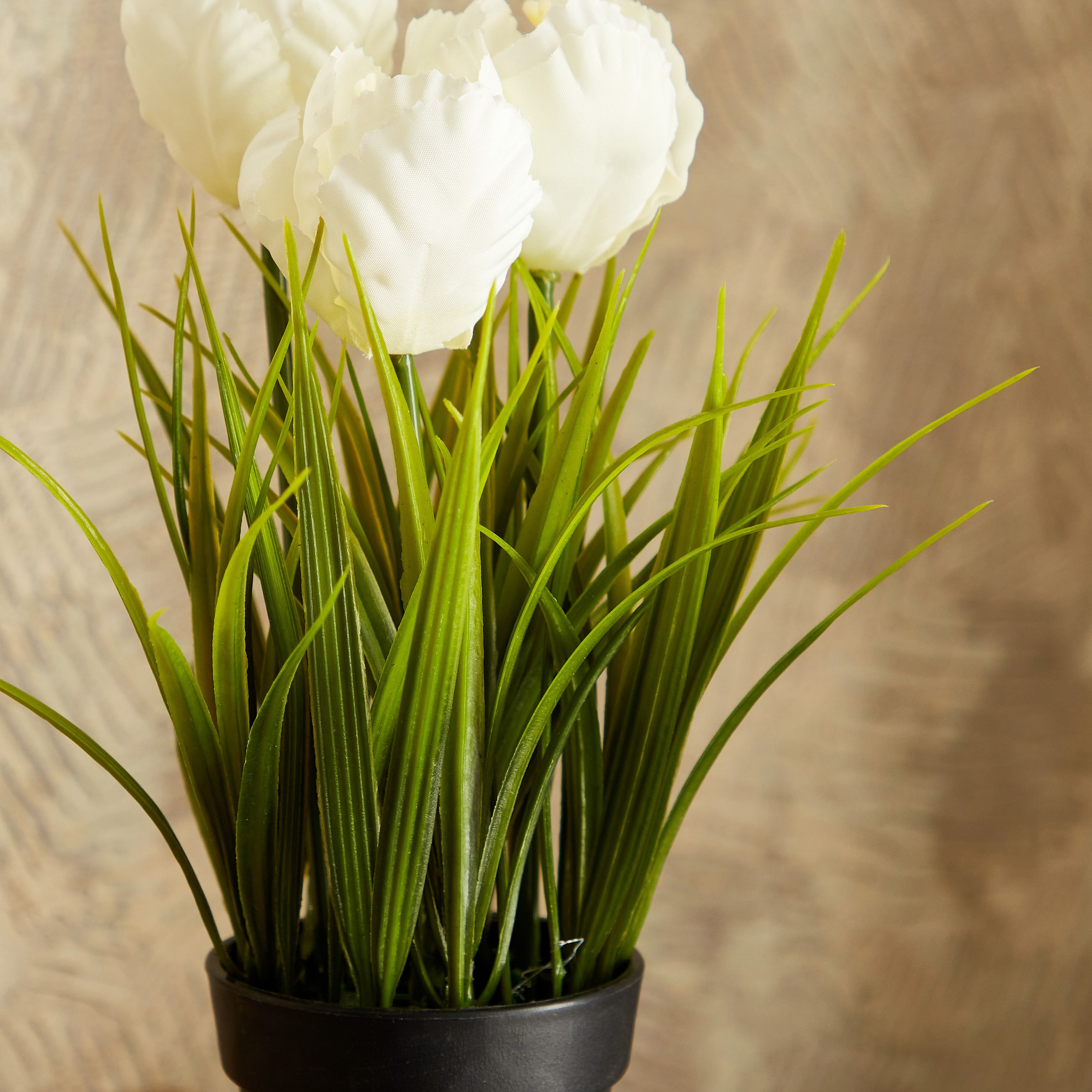 3 زهرات ديكور في وعاء من إيدنيك - 25 سم-hbxdecorandfurnishings-homeaccessories-artificialflowersandplants-image-3