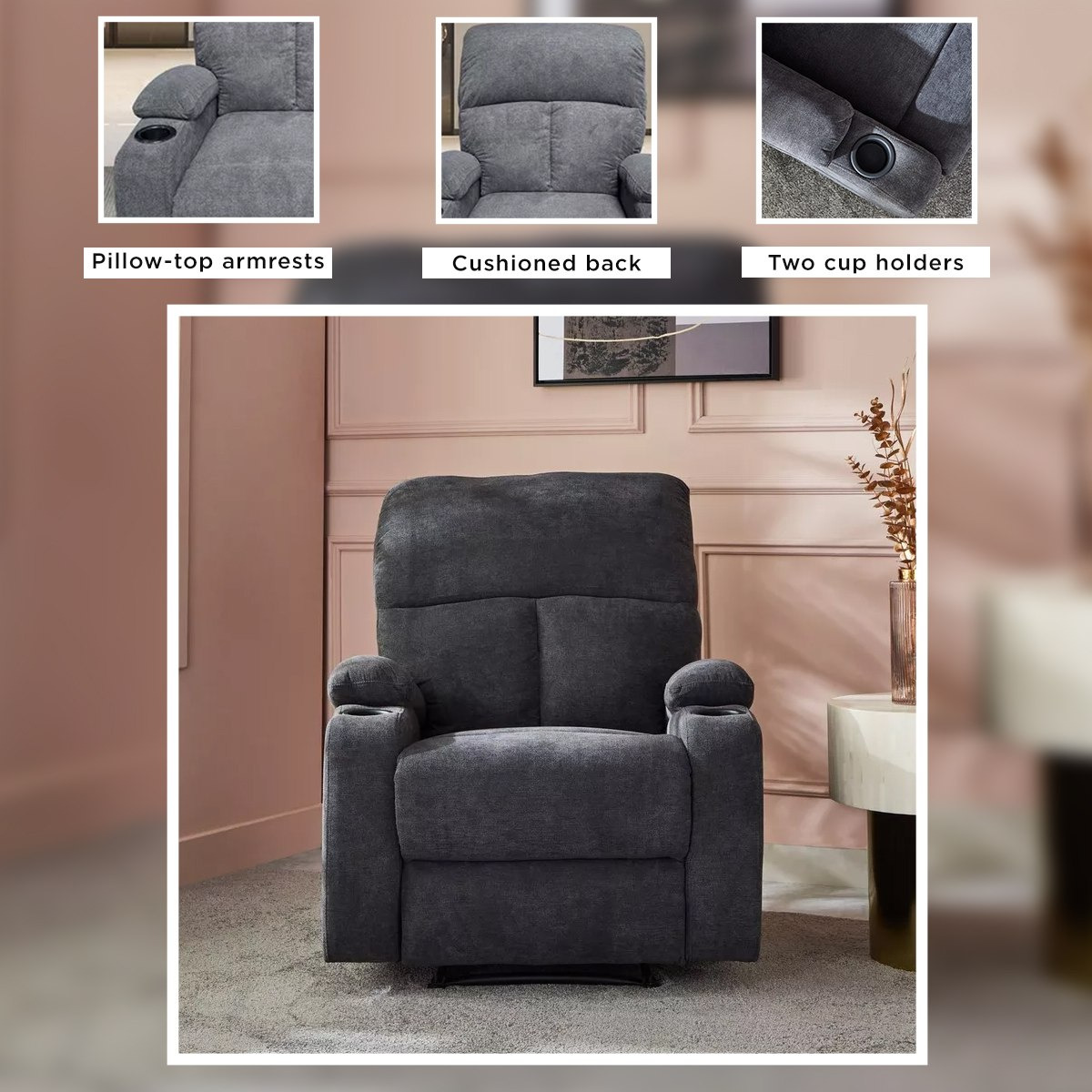 Double recliner deals chair