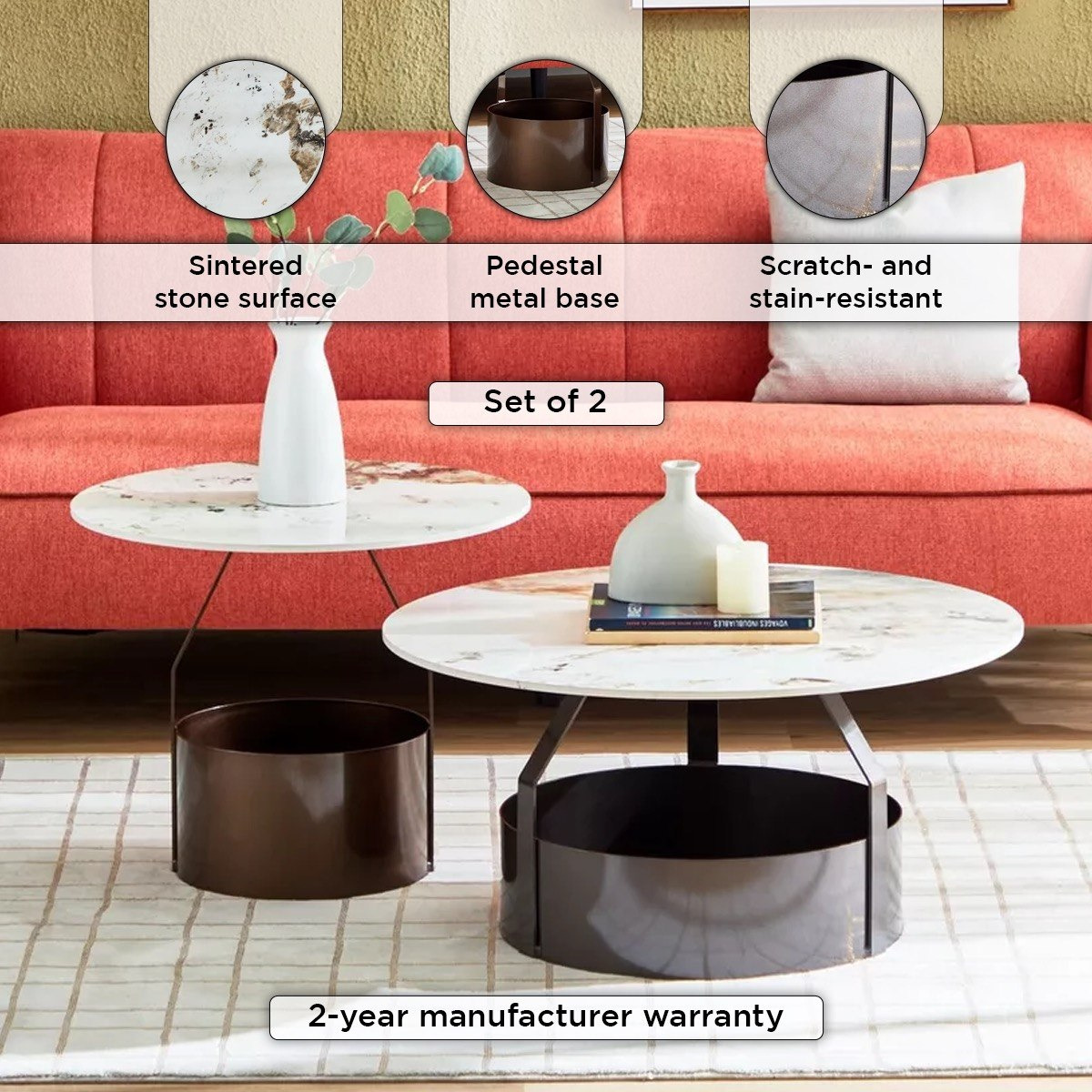 طقم طاولة قهوة من الحجر الملبد قطعتين - روش-hbxlivingroom-tablesandstands-coffeetables-image-4
