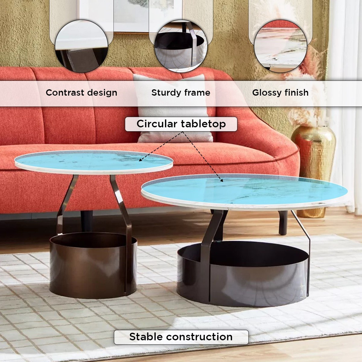 طقم طاولة قهوة من الحجر الملبد قطعتين - روش-hbxlivingroom-tablesandstands-coffeetables-image-5