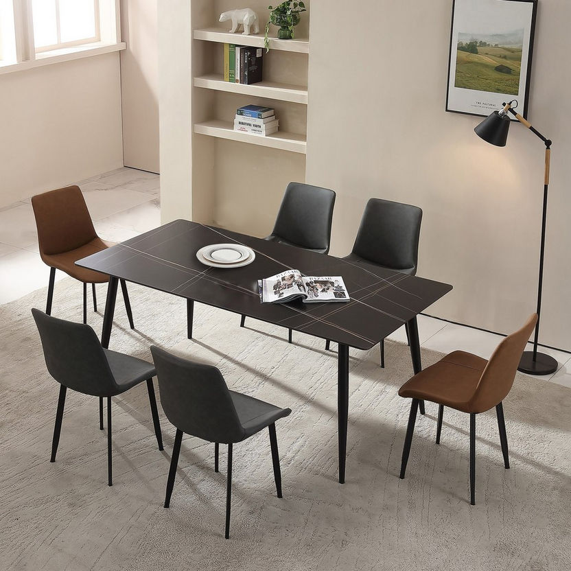 Buy Marwell 6-Seater Sintered Stone Dining Table Online in KSA | Homebox