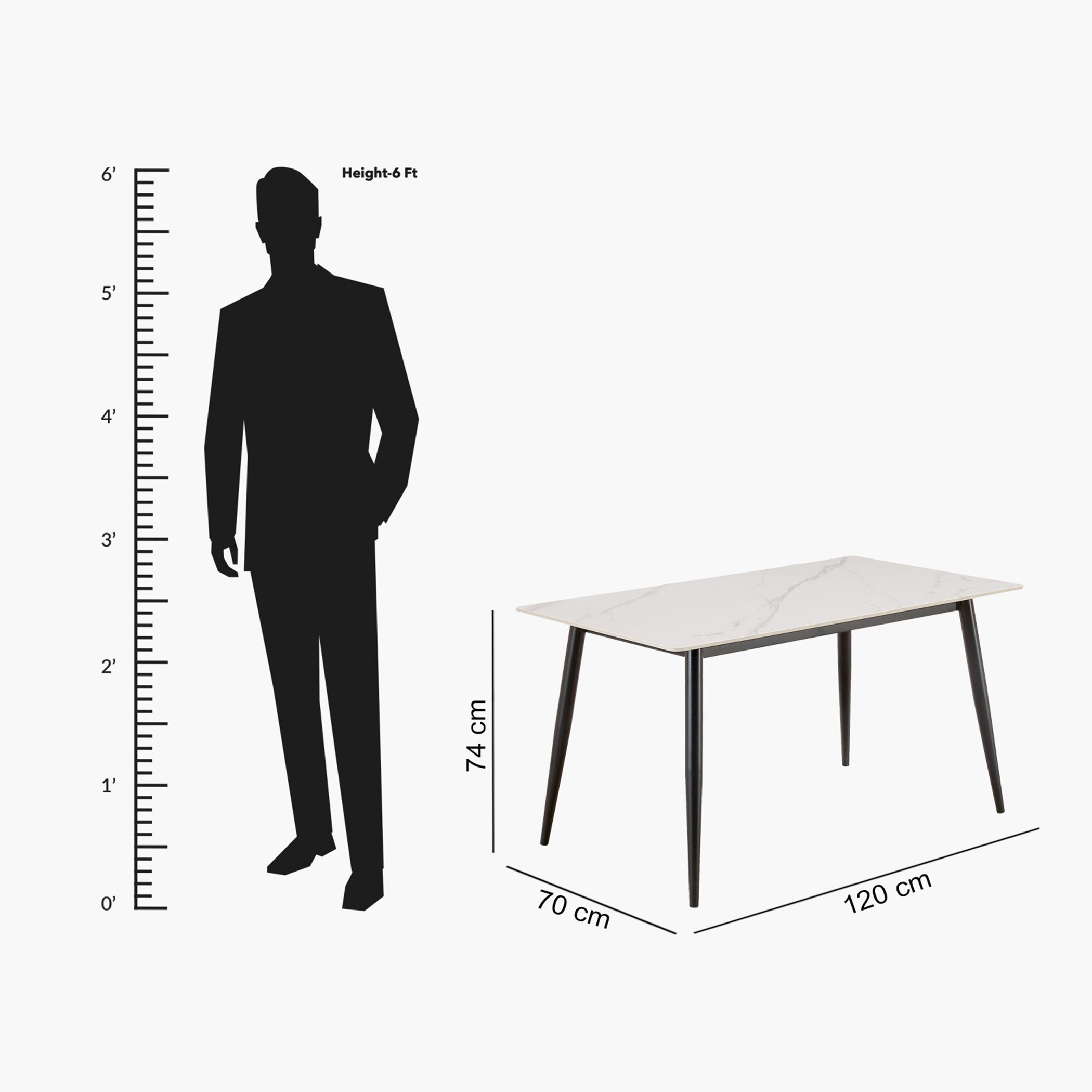 طاولة سفرة 4 مقاعد من الحجر الملبد من مارويل-hbxfurniture-diningtablesandsets-diningtables-fourseater-image-11