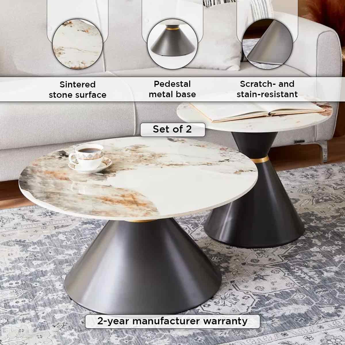 طاولة قهوة من الحجر الملبد من كيتال - طقم من قطعتين-hbxlivingroom-tablesandstands-coffeetables-image-4