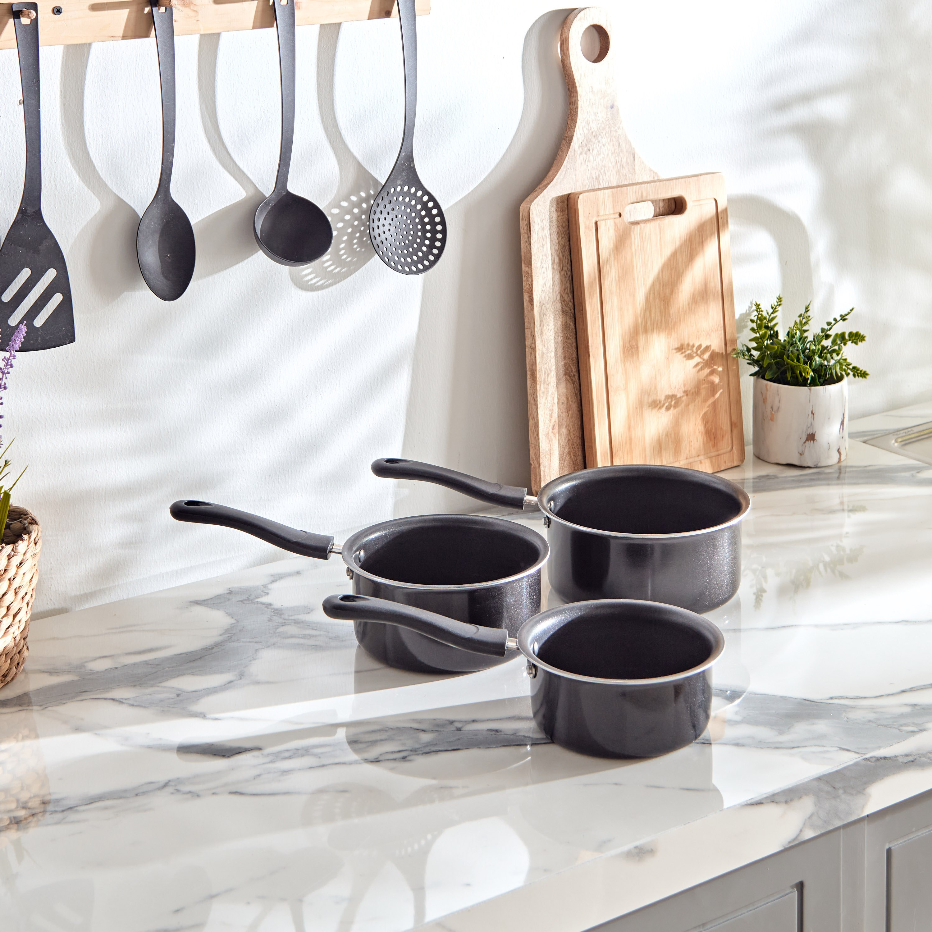 طقم قدور غير لاصقة 3 قطع من سمارتشيف-hbxhomeware-hbxkitchen-image-1