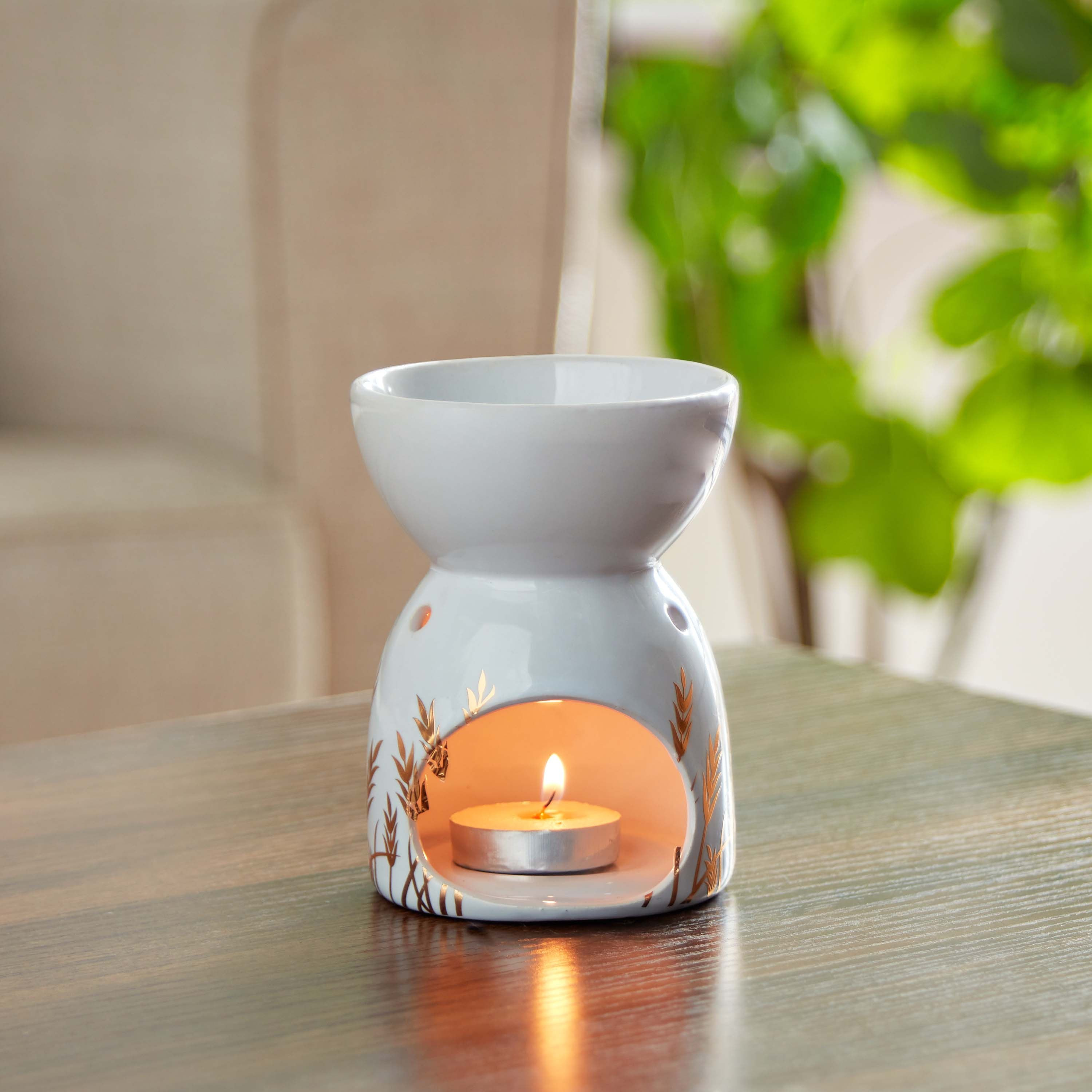 مبخرة زيت سيراميك للديكور من زيستي - 8.5x8.5x11 سم-hbxhomeware-hbxdecorandfurnishings-image-1