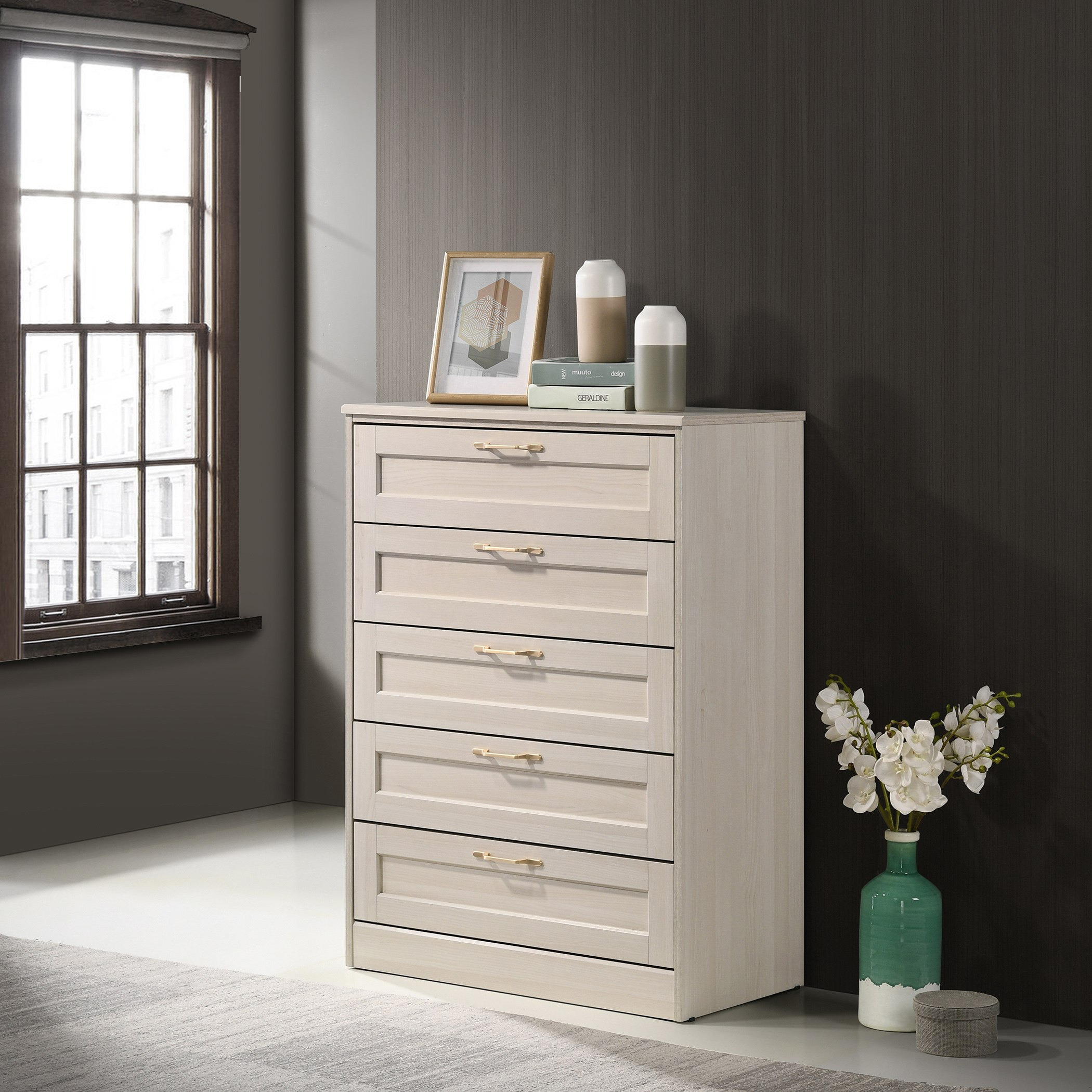 وحدة 5 أدراج من سونبيرج-hbxfurniture-dressersandchests-chestofdrawers-image-1