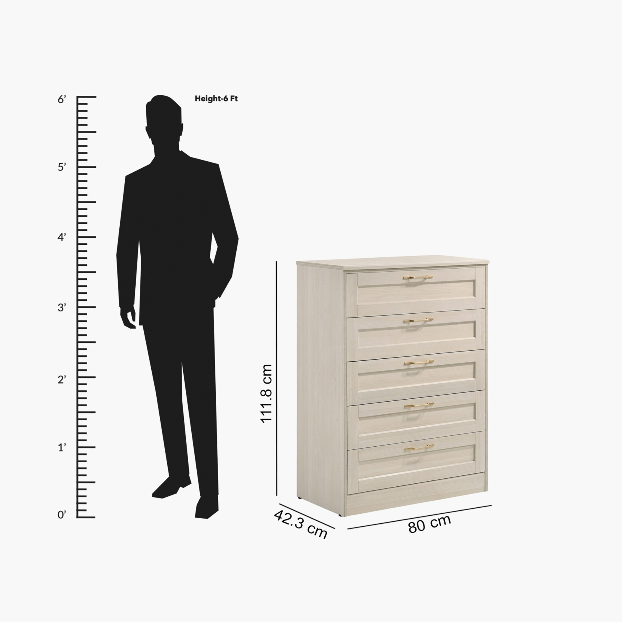 وحدة 5 أدراج من سونبيرج-hbxfurniture-dressersandchests-chestofdrawers-image-6