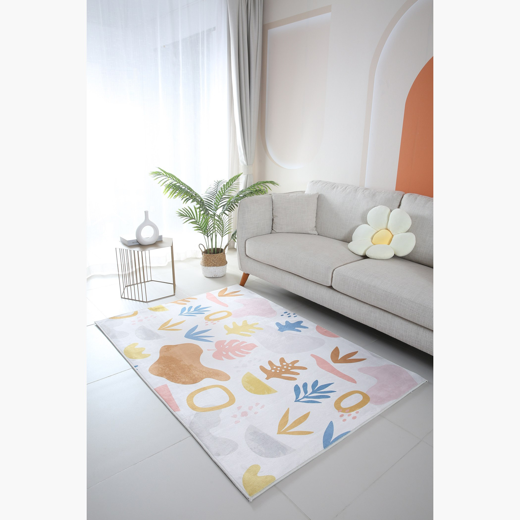 سجادة فلانيل بطبعات من بن - 110x160 سم-hbxbedroom-floorcoverings-rugs-image-1