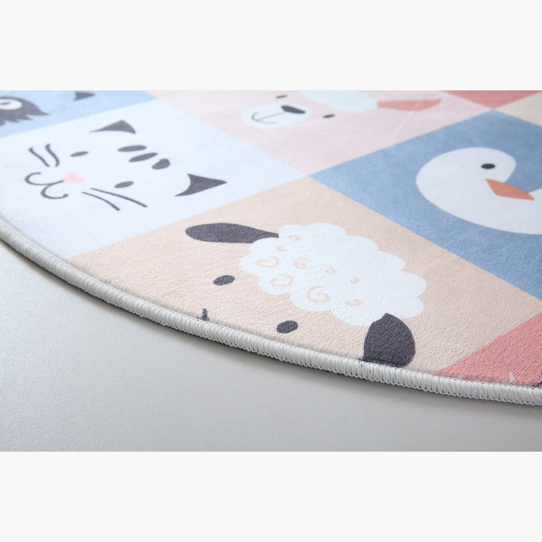 Ben Animals Print Round Flannel Rug - 100 cm-hbxhomeware-hbxkidsandyouth-image-4