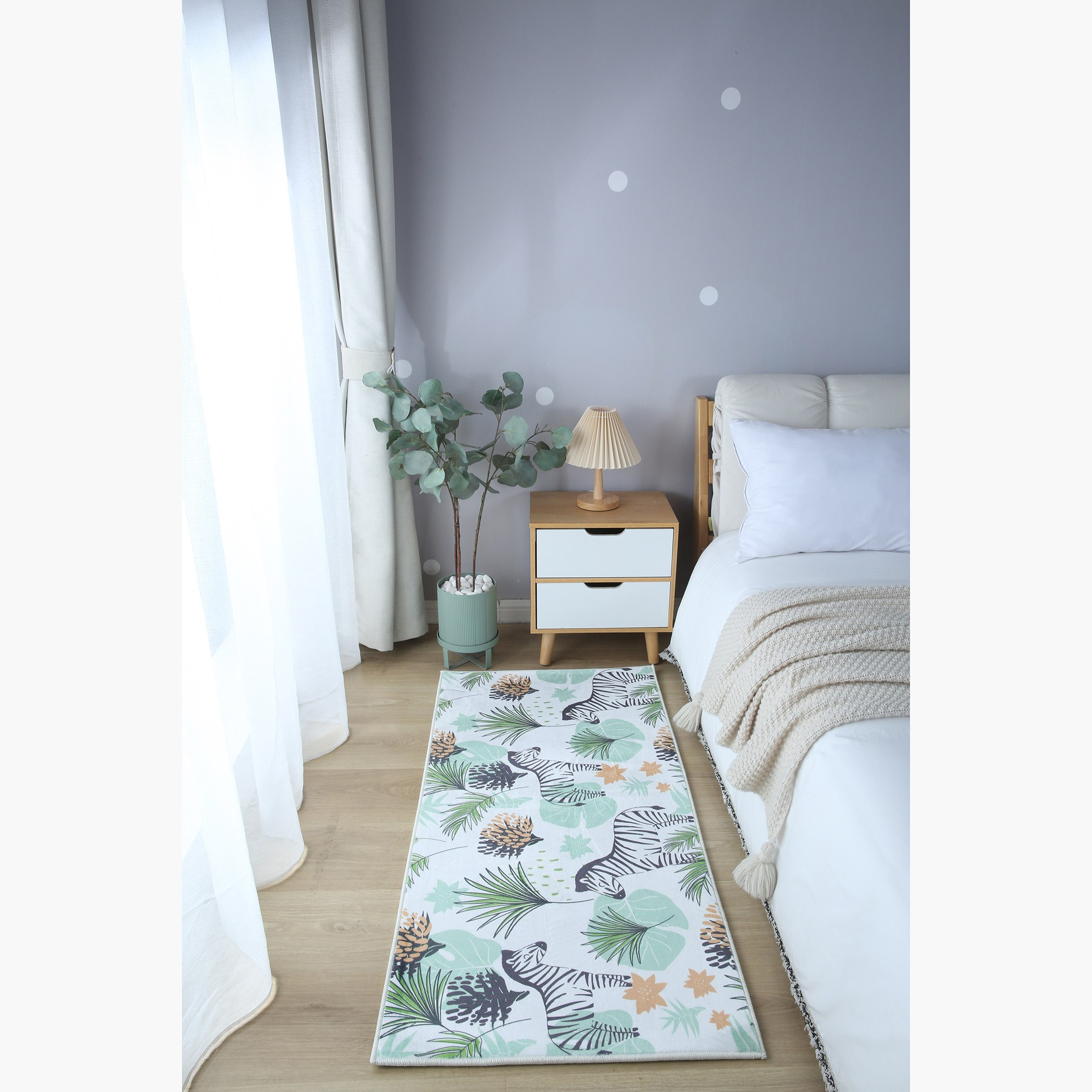 سجادة فلانيل بطبعات حمار وحشي من بن - 60x120 سم-hbxhomeware-hbxkidsandyouth-image-1
