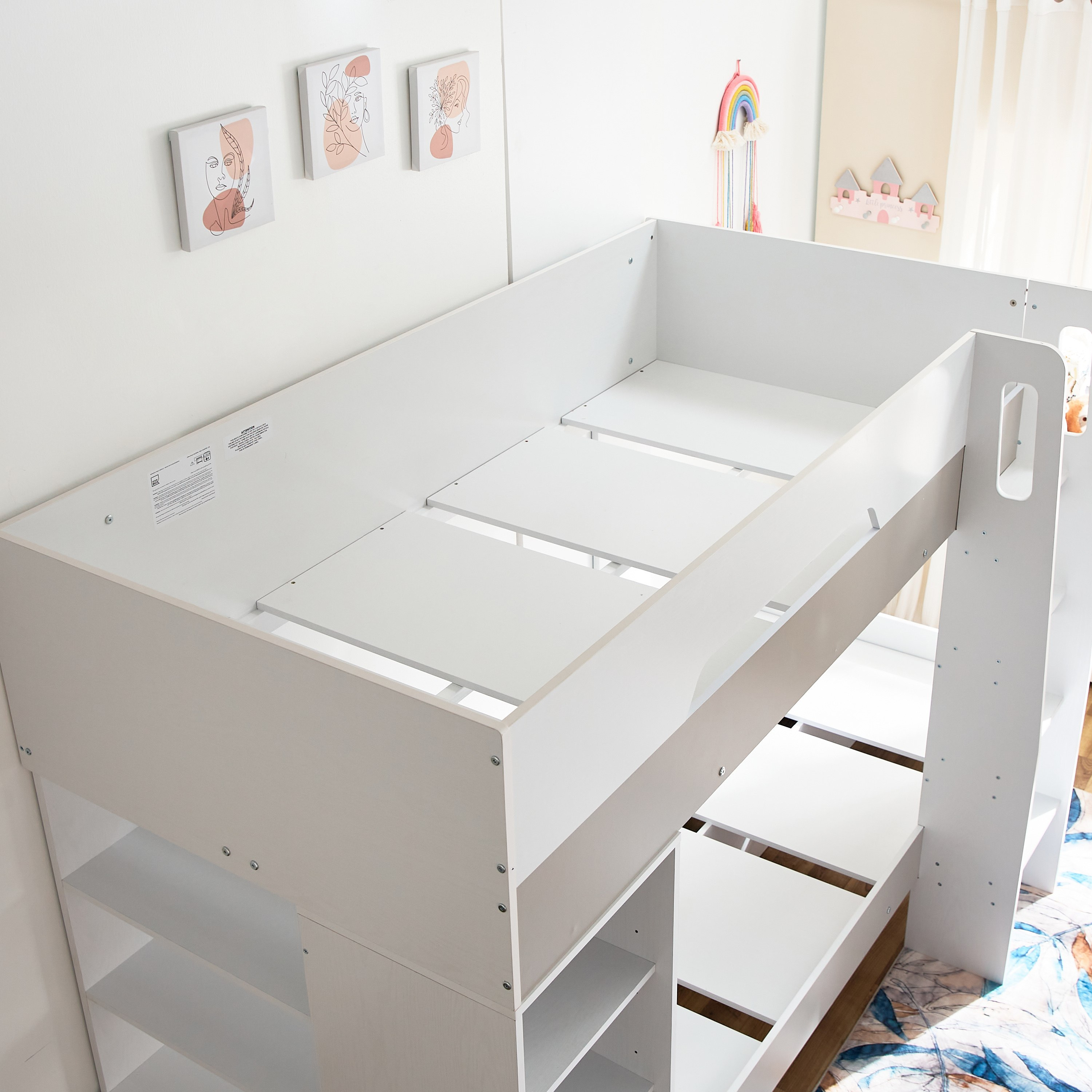 Halmstad Bunk Bed with Storage - 90x190 cm-hbxbedroom-bedsandbedsets-bunkbeds-image-8