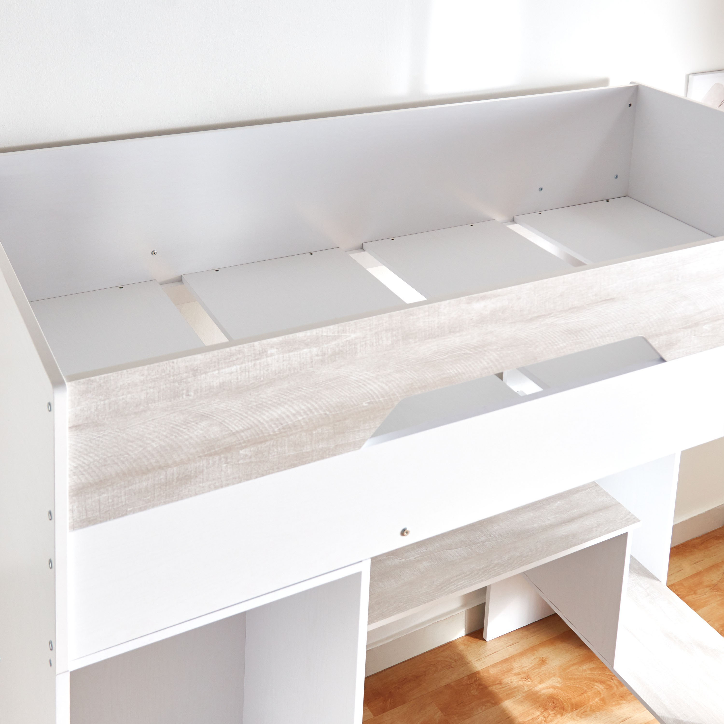 My Loft Single Bed with Storage and Study Desk - 90x190 cm-hbxkidsandyouth-bedsandbedsets-bunkbeds-single-image-4