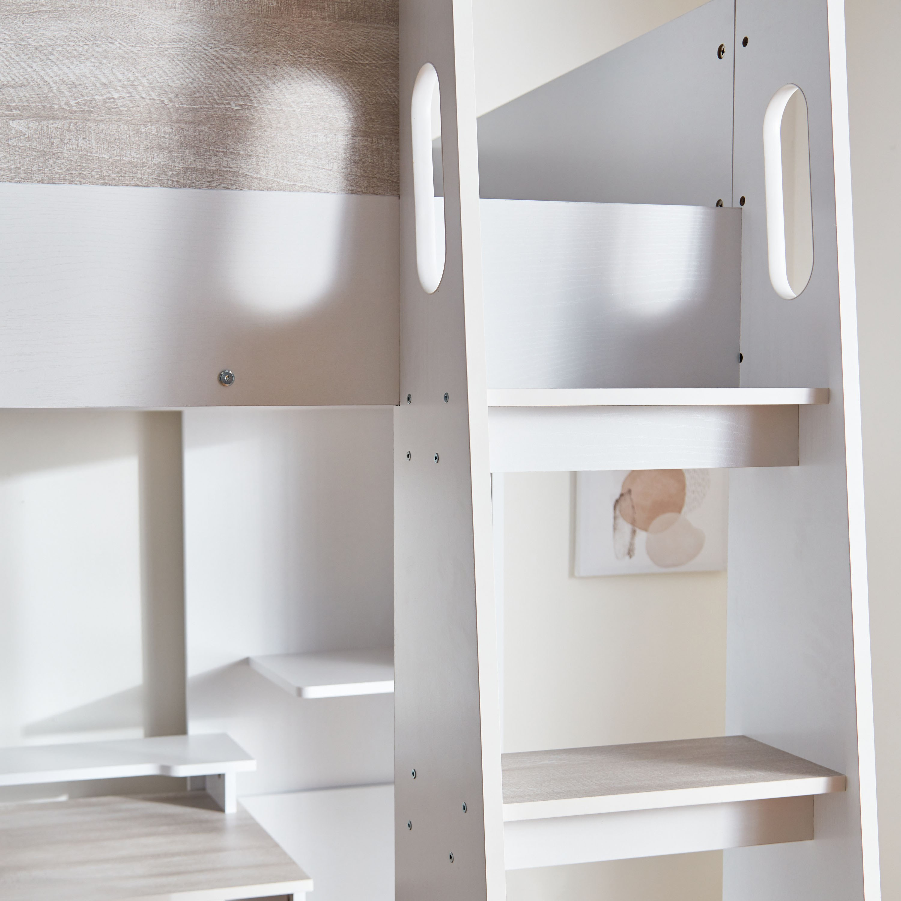 My Loft Single Bed with Storage and Study Desk - 90x190 cm-hbxkidsandyouth-bedsandbedsets-bunkbeds-single-image-6