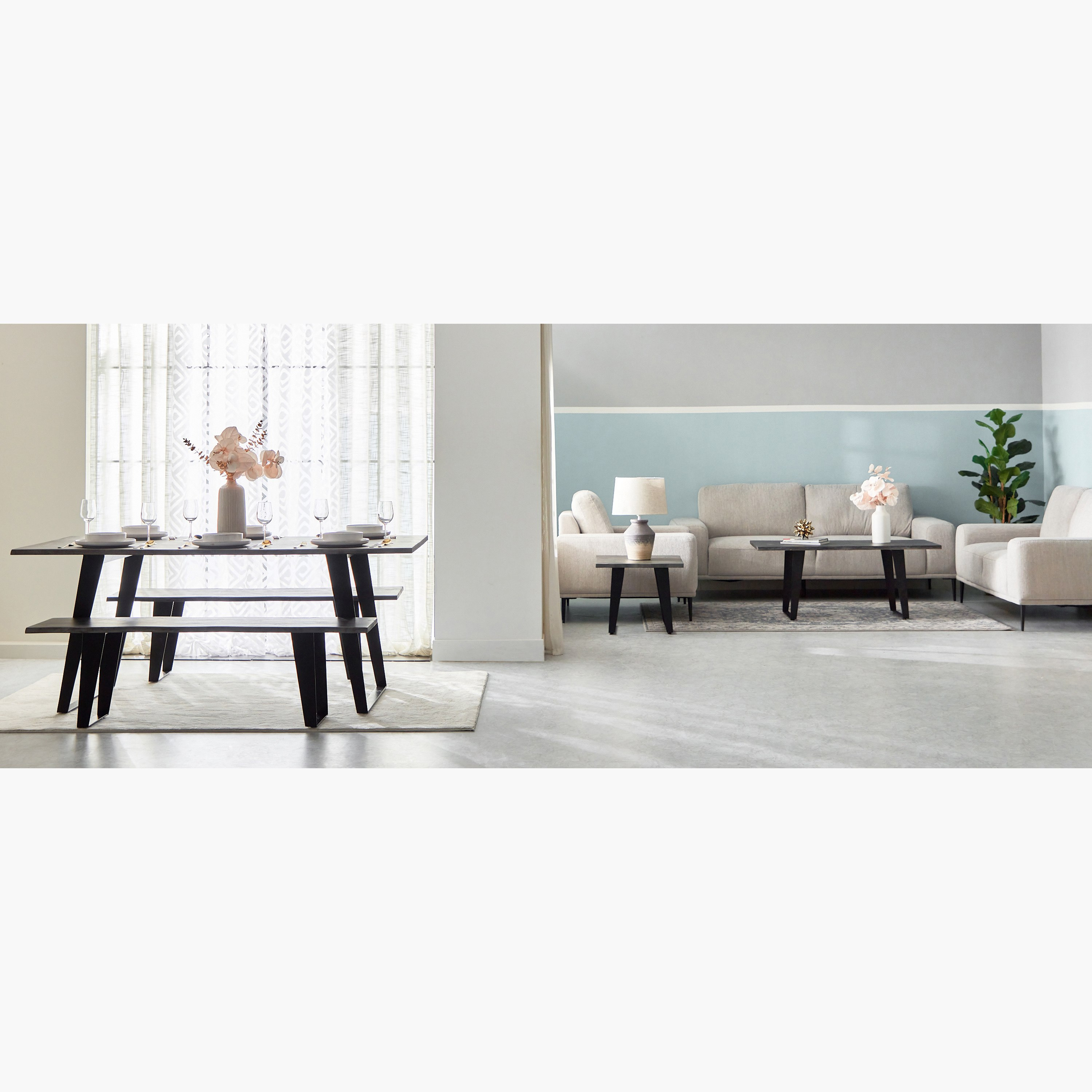 طاولة سفرة لـ6 مقاعد من الخشب الصلب - هاربور من فيندرا-hbxdiningroom-diningtablesandsets-diningtables-sixseater-image-12