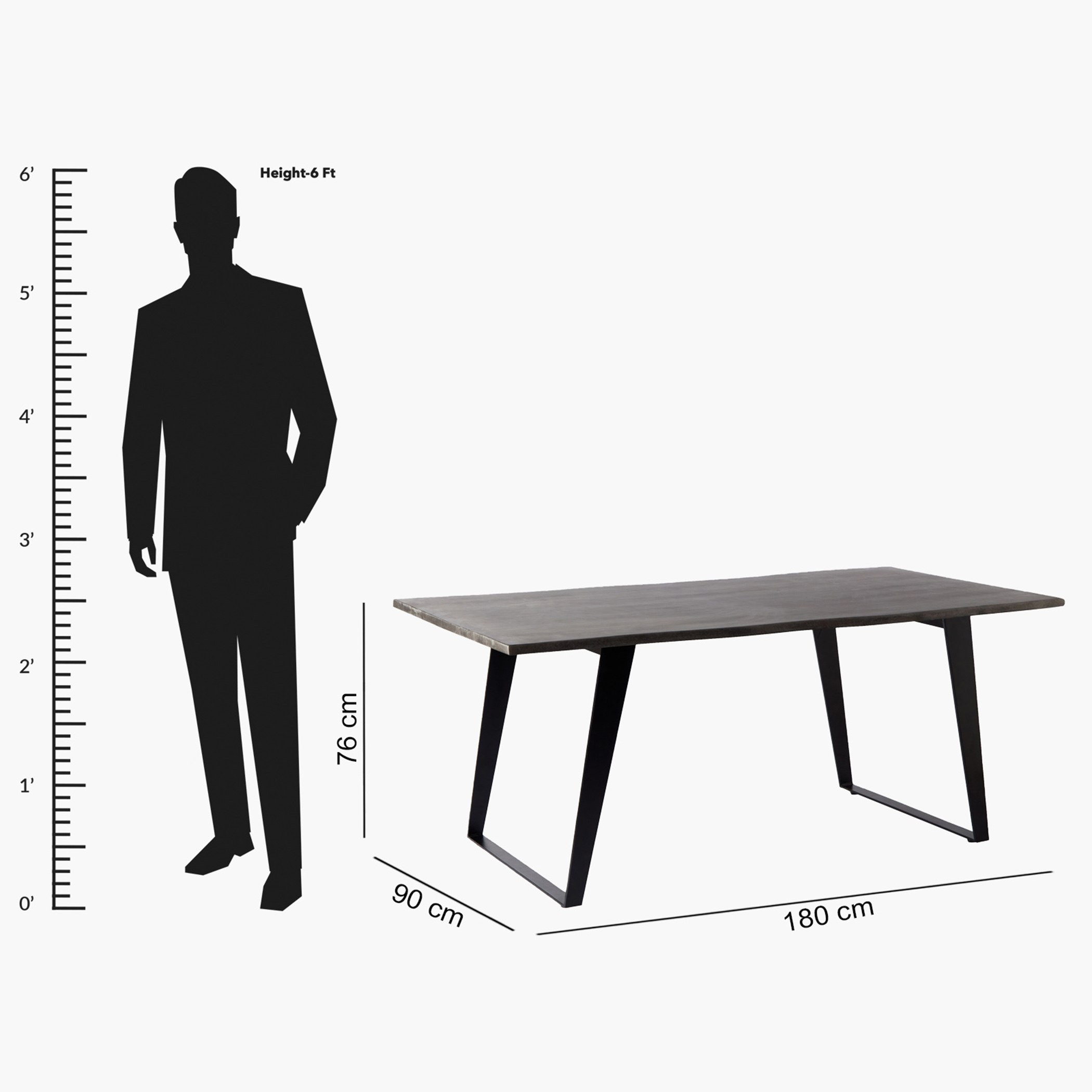 طاولة سفرة لـ6 مقاعد من الخشب الصلب - هاربور من فيندرا-hbxdiningroom-diningtablesandsets-diningtables-sixseater-image-14
