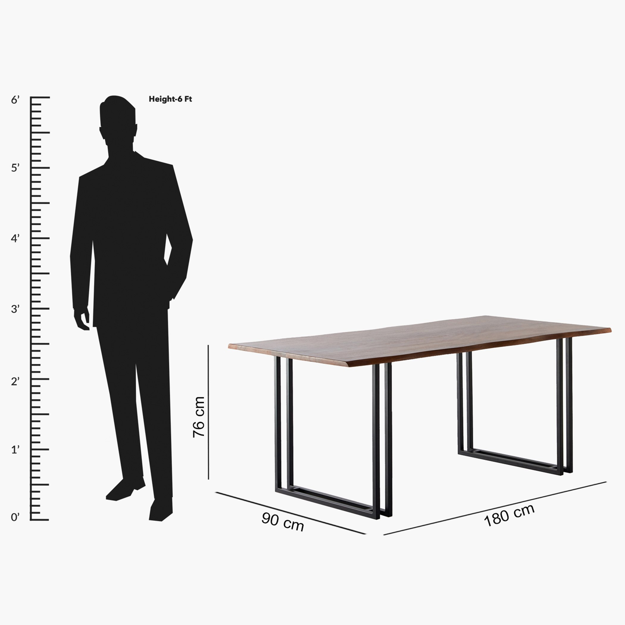 طاولة سفرة لـ6 مقاعد من الخشب الصلب - مونتانا لايف إيدج من فيندرا-hbxdiningroom-diningtablesandsets-diningtables-sixseater-image-15