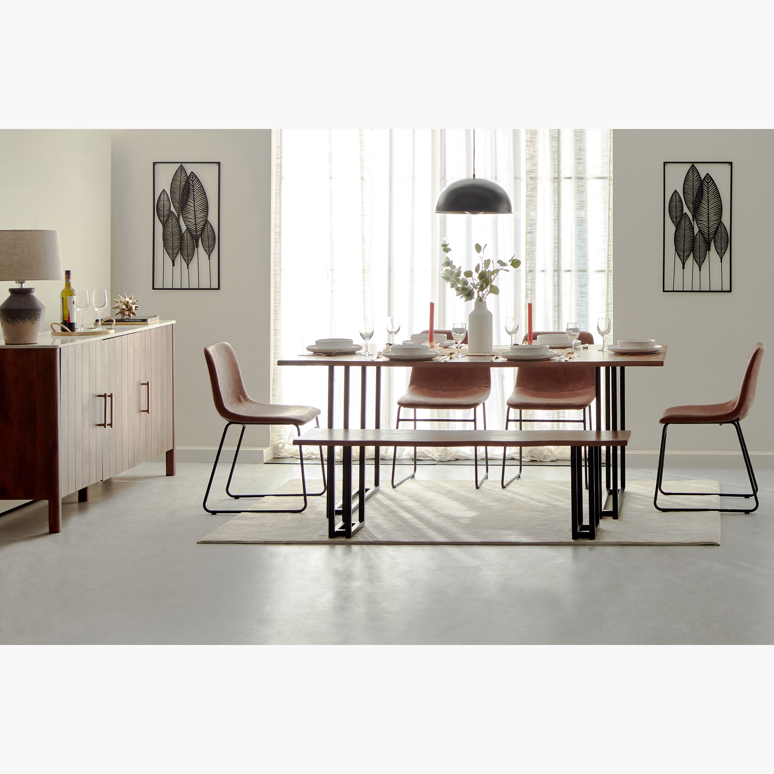 طاولة سفرة لـ6 مقاعد من الخشب الصلب - مونتانا لايف إيدج من فيندرا-hbxdiningroom-diningtablesandsets-diningtables-sixseater-image-9