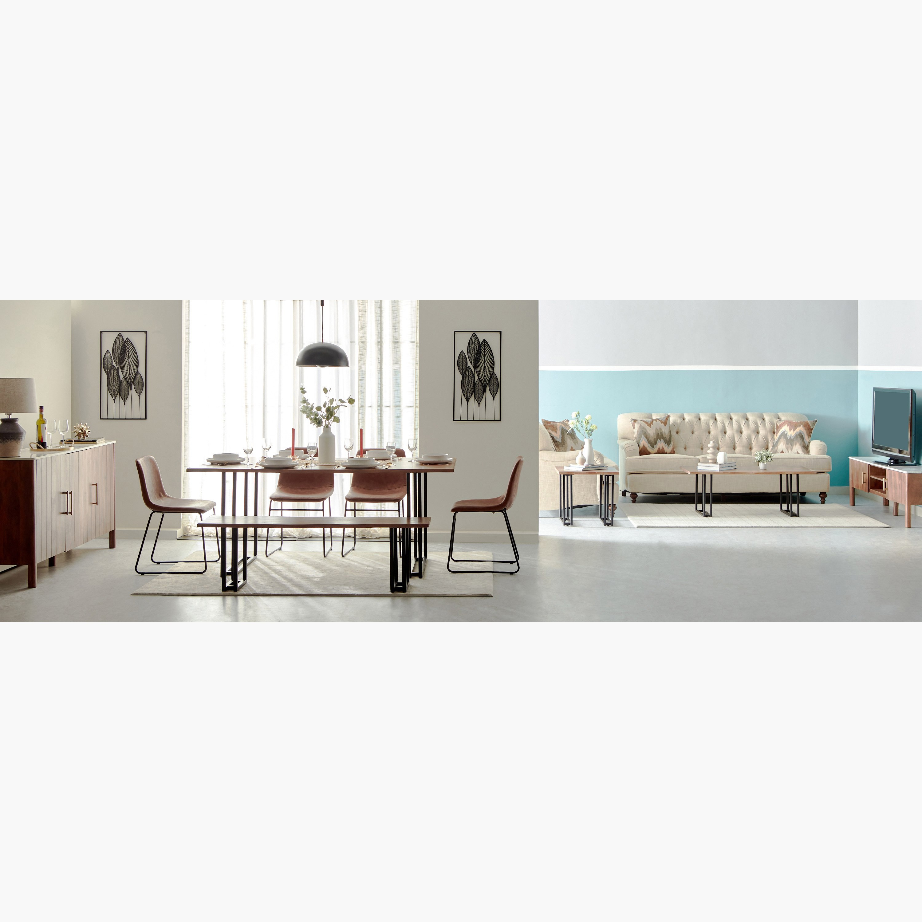 طاولة سفرة لـ6 مقاعد من الخشب الصلب - مونتانا لايف إيدج من فيندرا-hbxdiningroom-diningtablesandsets-diningtables-sixseater-image-10