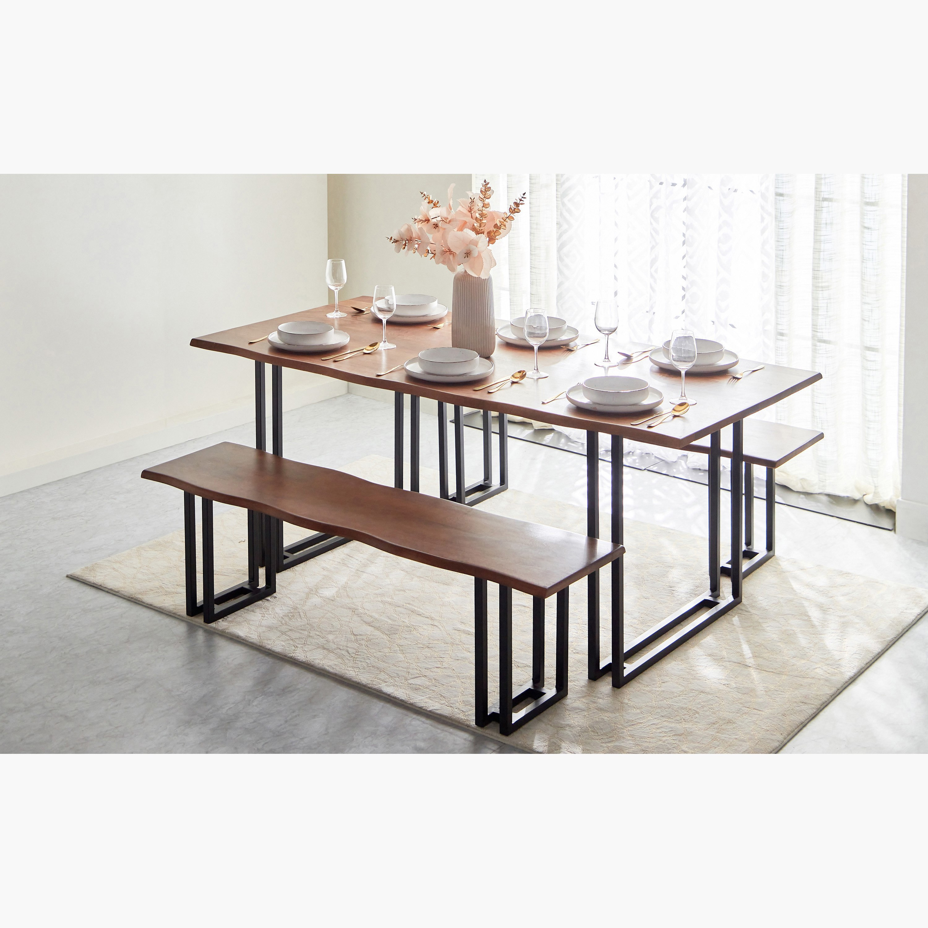 طاولة سفرة لـ6 مقاعد من الخشب الصلب - مونتانا لايف إيدج من فيندرا-hbxdiningroom-diningtablesandsets-diningtables-sixseater-image-12