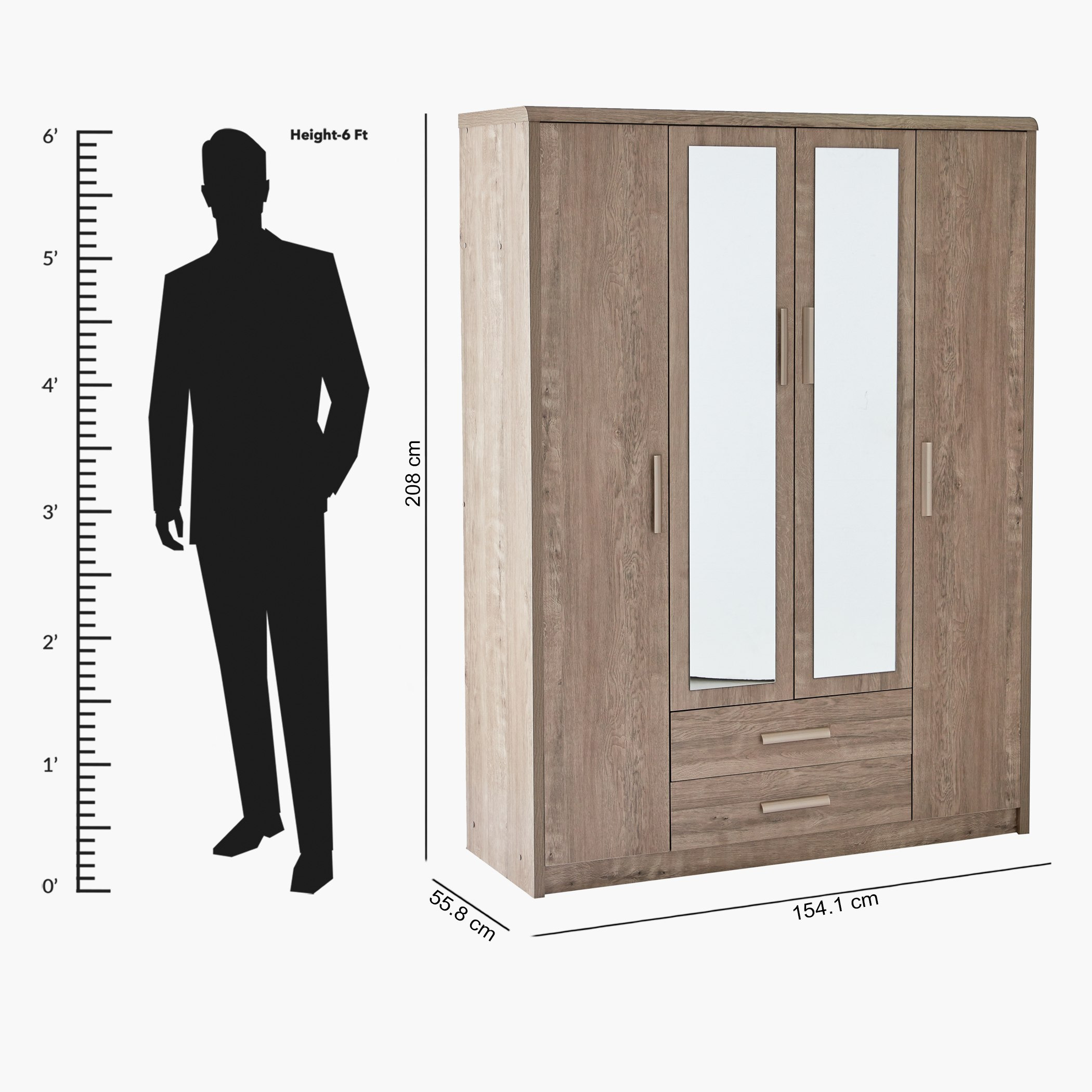Curvy 4-Door 2-Drawer Wardrobe with 2 Mirrors-PROMO_HB_KSA_HBX10_190925-image-15