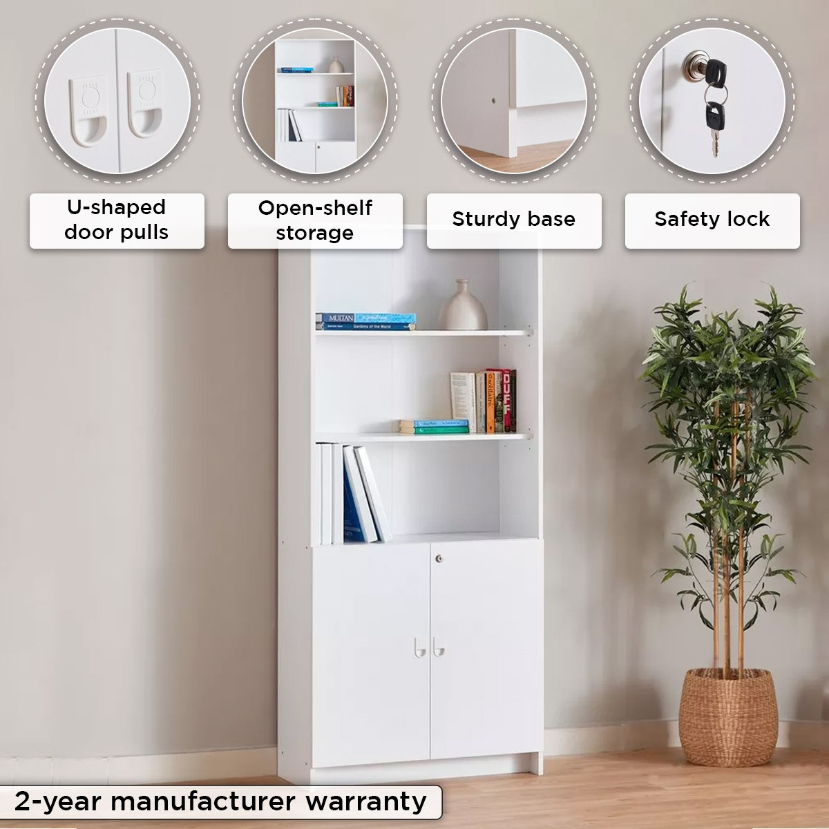 Lisbon 2-Door Bookcase-hbxfurniture-office-bookcases-image-4