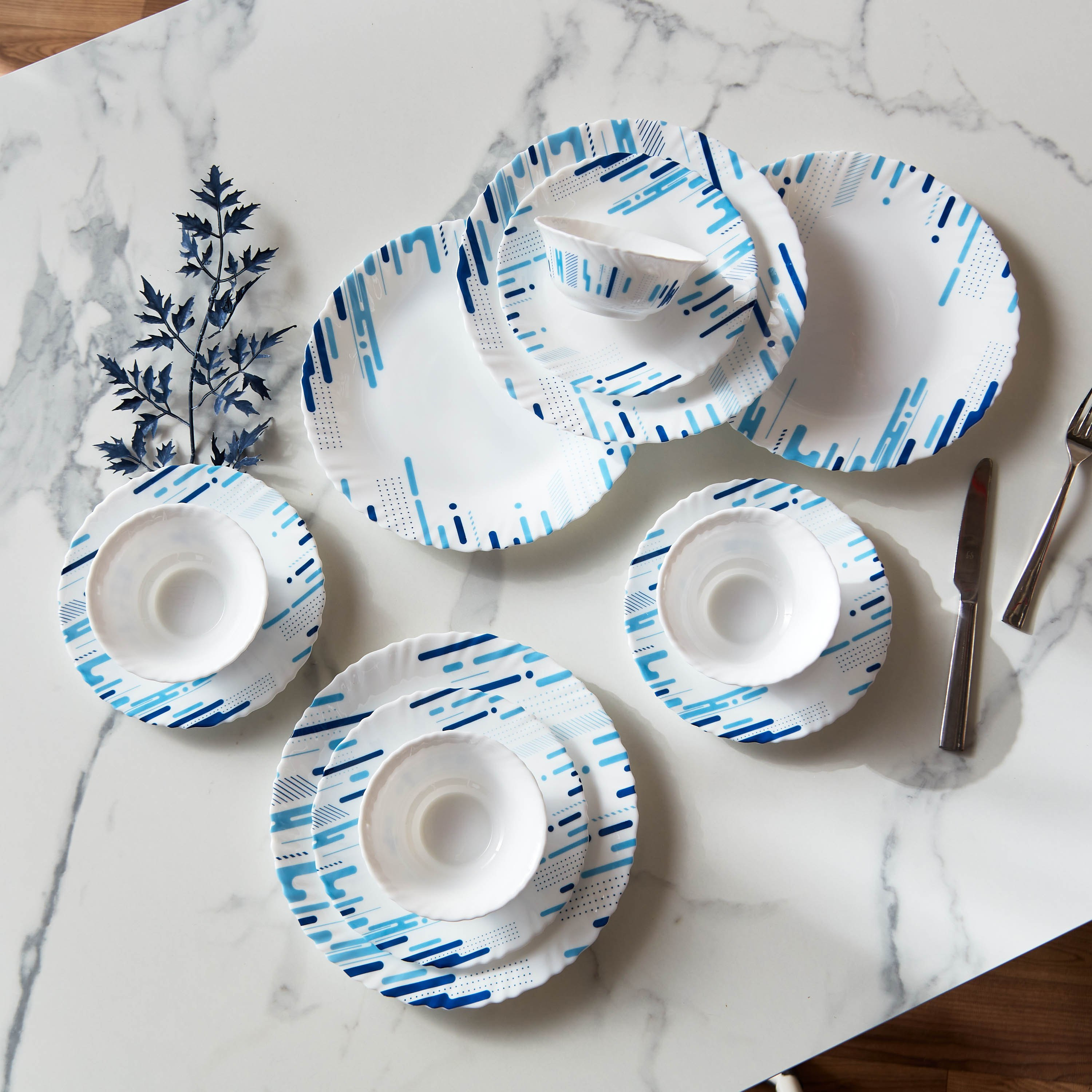 طقم عشاء أوبال 12 قطعة بتصميم تجريدي من أتلانتا - 4 أفراد-hbxhomeware-hbxkitchen-image-1