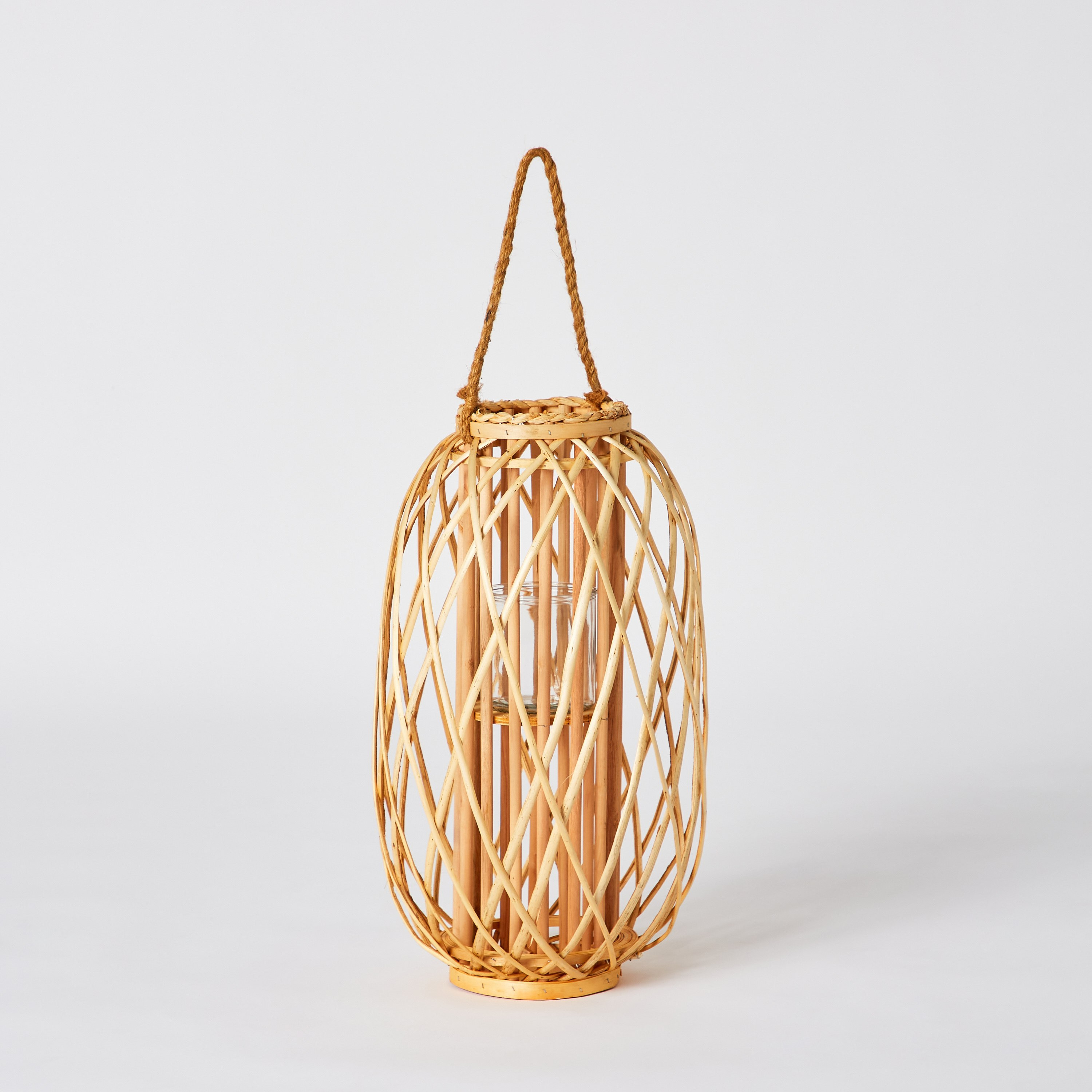 فانوس من الصفصاف مع حامل شموع فوتيف زجاج من فيرا-ويلا - 17x17x58 سم-hbxdecorandfurnishings-homeaccessories-lanterns-image-7
