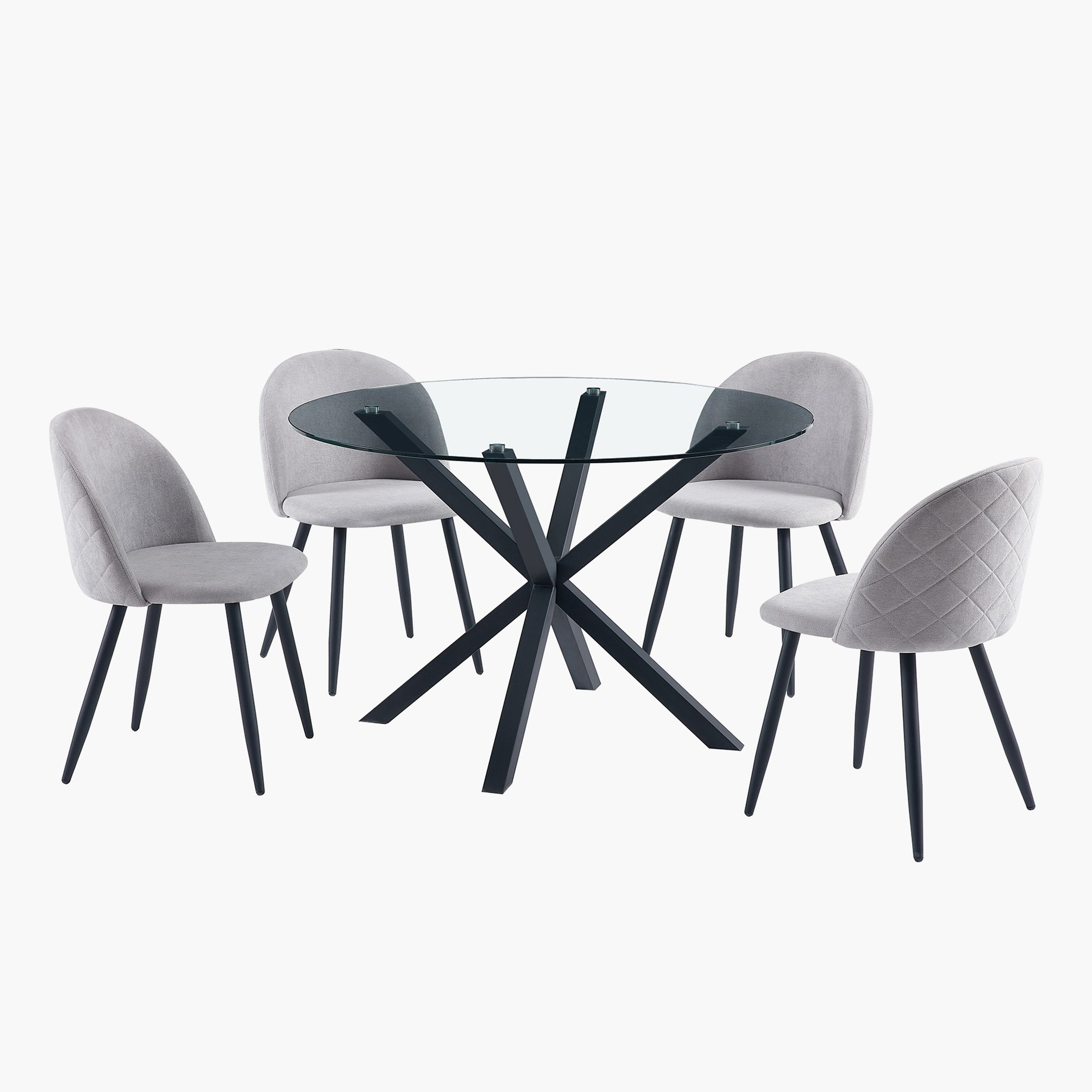 طاولة سفرة مستديرة لـ4 مقاعد من ويفر-hbxfurniture-diningtablesandsets-diningtables-fourseater-image-3