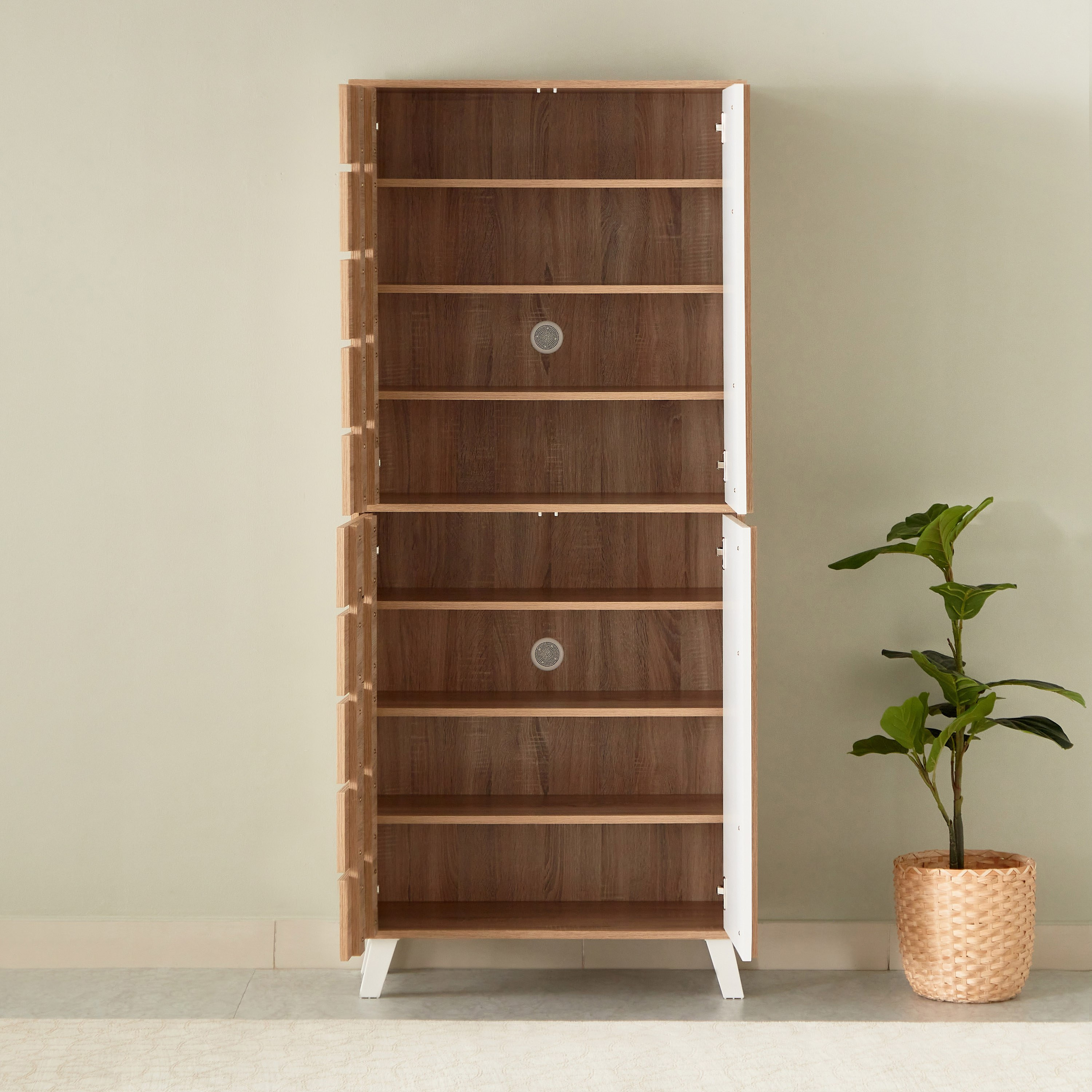خزانة أحذية طويلة 4 أبواب لـ24 زوجا من ألفورد-hbxbedroom-shoecabinetsandracks-image-5