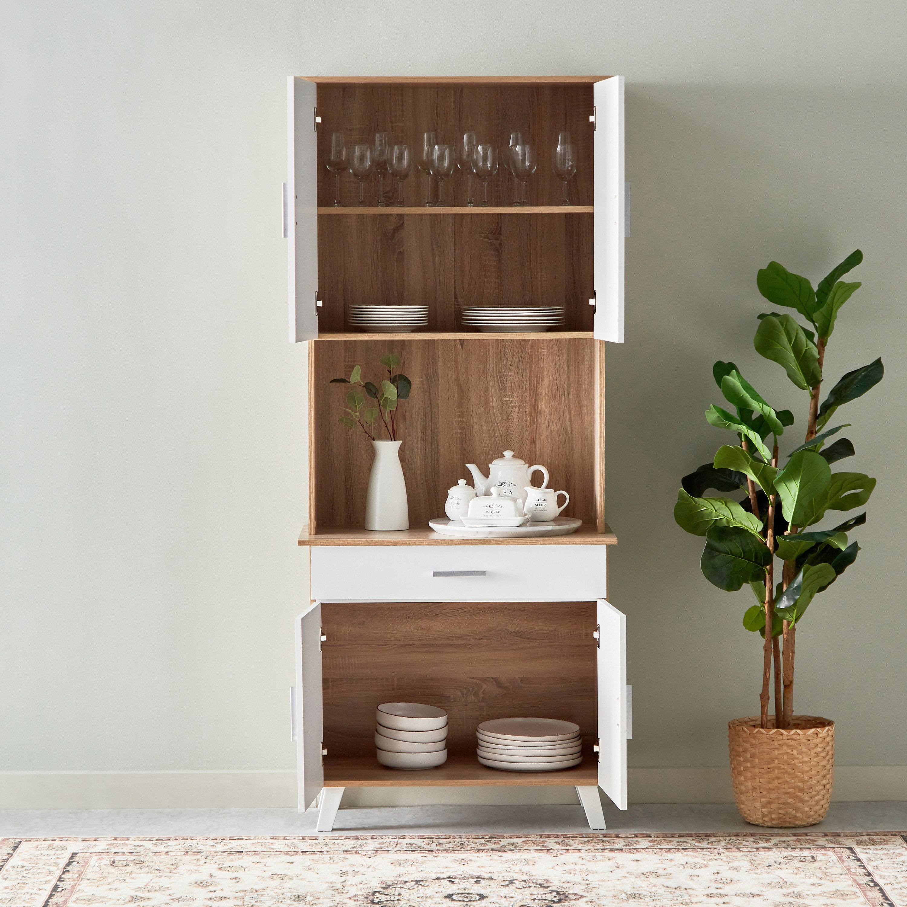 خزانة مطبخ 4 أبواب بدرج من ألفورد-hbxfurniture-diningroom-buffetsandsideboards-image-3