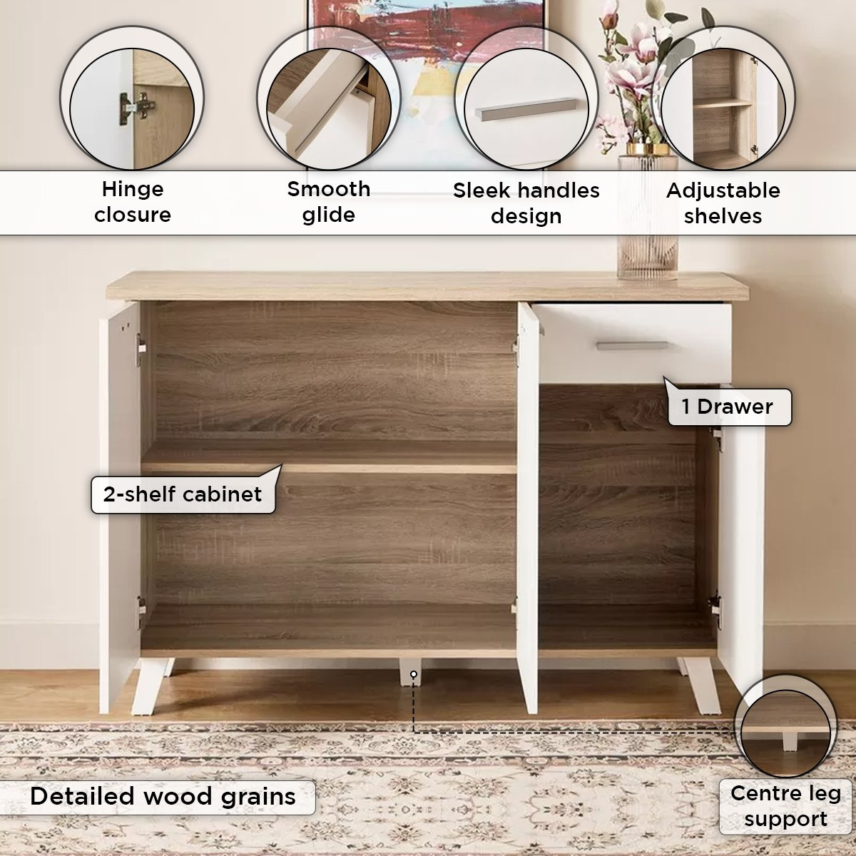 خزانة بوفيه جانبية بـ3 أبواب ودرج من ألفورد-hbxfurniture-diningroom-buffetsandsideboards-image-5