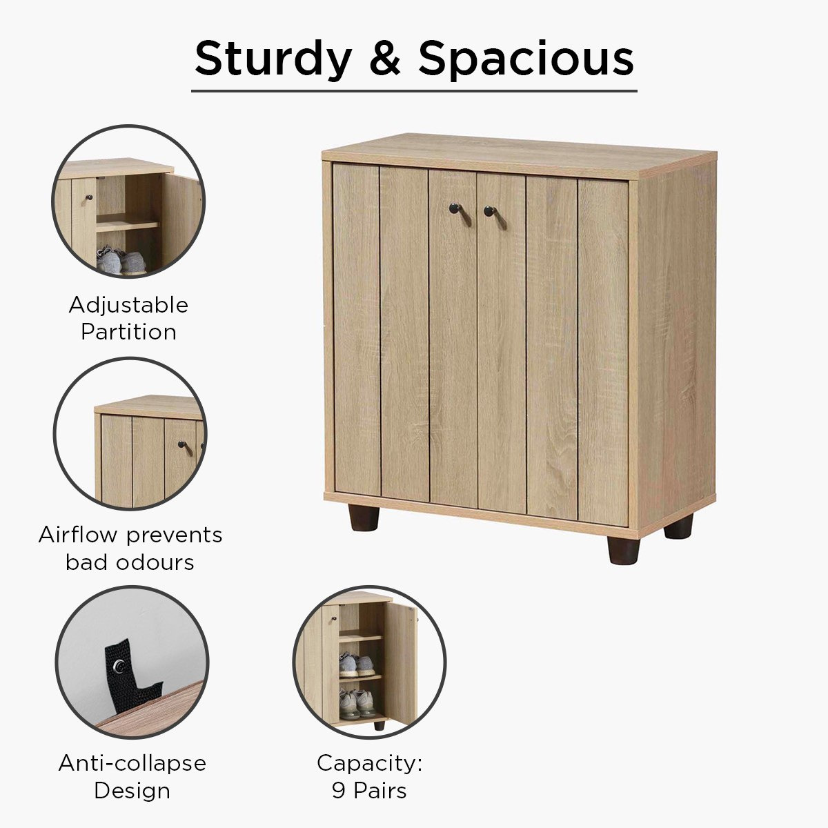 Movo Edmond 9-Pairs Shoe Cabinet with 2 Doors-hbxbedroom-shoecabinetsandracks-image-2