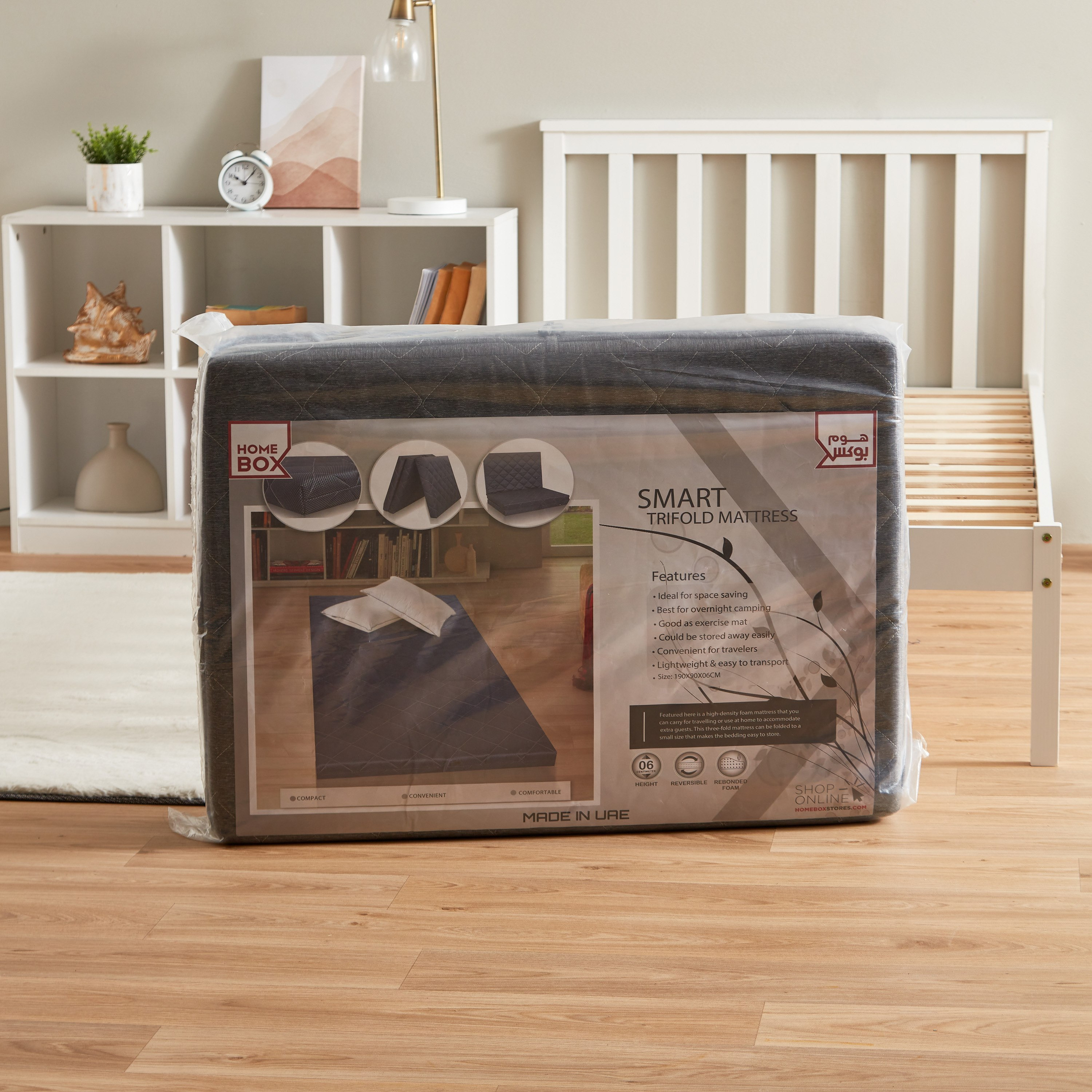 SleepEase iSmart Trifold Foldable Guest Travel Foam Single Mattress - 90x190x6 cm-hbxfurniture-bedroom-mattresses-single-image-14