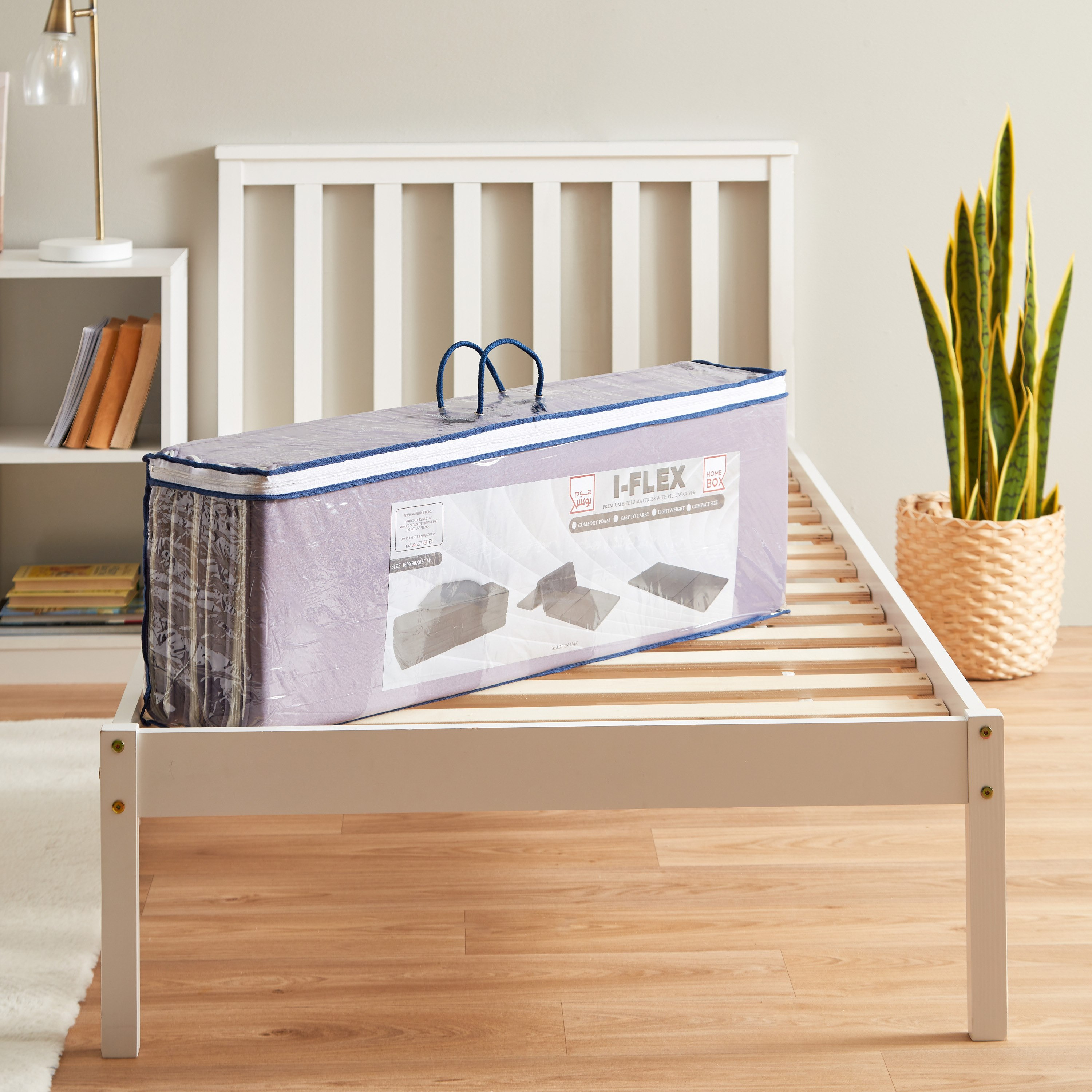 SleepEase iFlex Trifold Foldable Travel Foam Single Mattress with Pillowcase - 90x180x3 cm-hbxfurniture-bedroom-mattresses-single-image-12