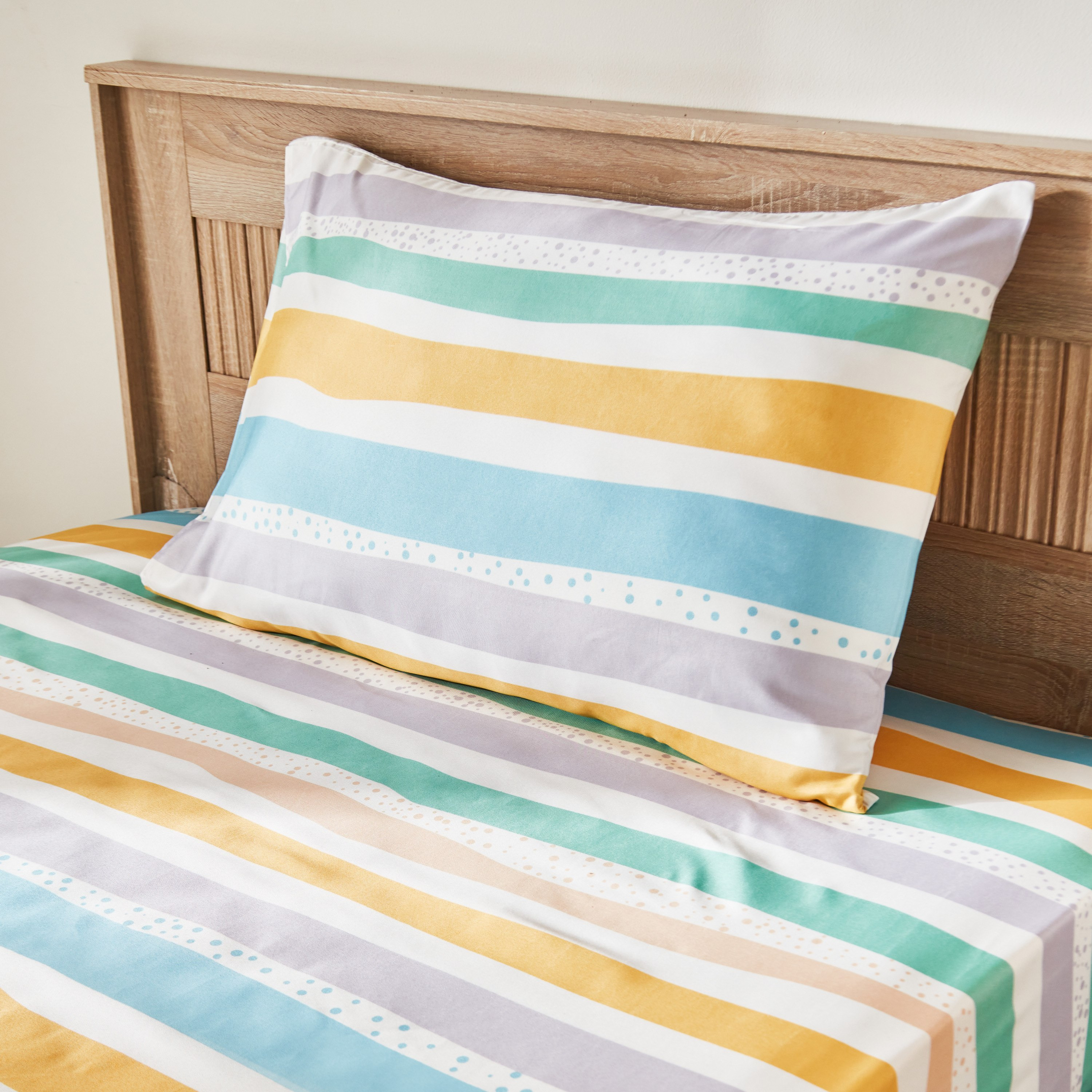 Nora Waves 2-Piece Microfibre Single Flat Sheet Set - 160x240 cm-hbxhomeware-bedding-flatsheets-image-3