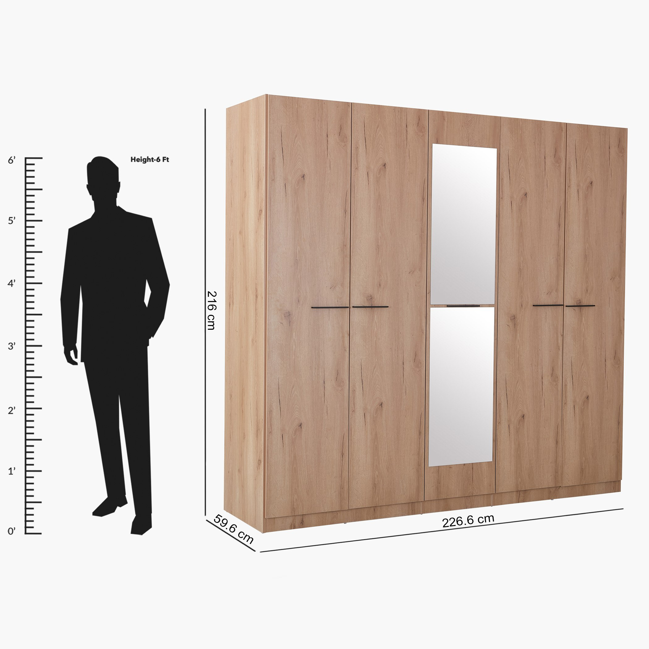 خزانة ملابس 5 أبواب بمرآة من أوربان-hbxfurniture-wardrobes-image-6