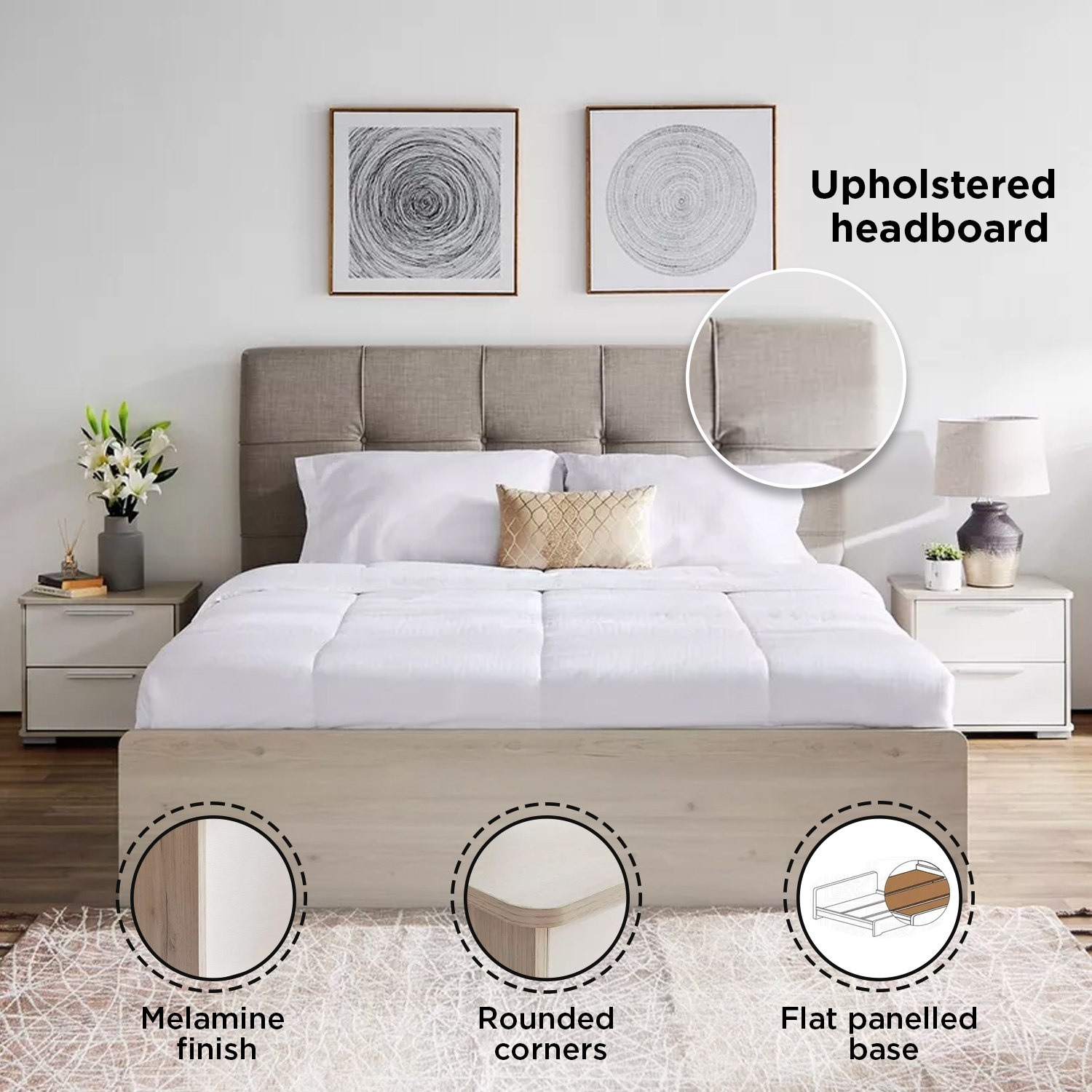 طقم غرفة نوم كينج 5 قطع من فييستا - 180x200 سم-hbxbedroom-bedsandbedsets-bedroomsets-king-image-6