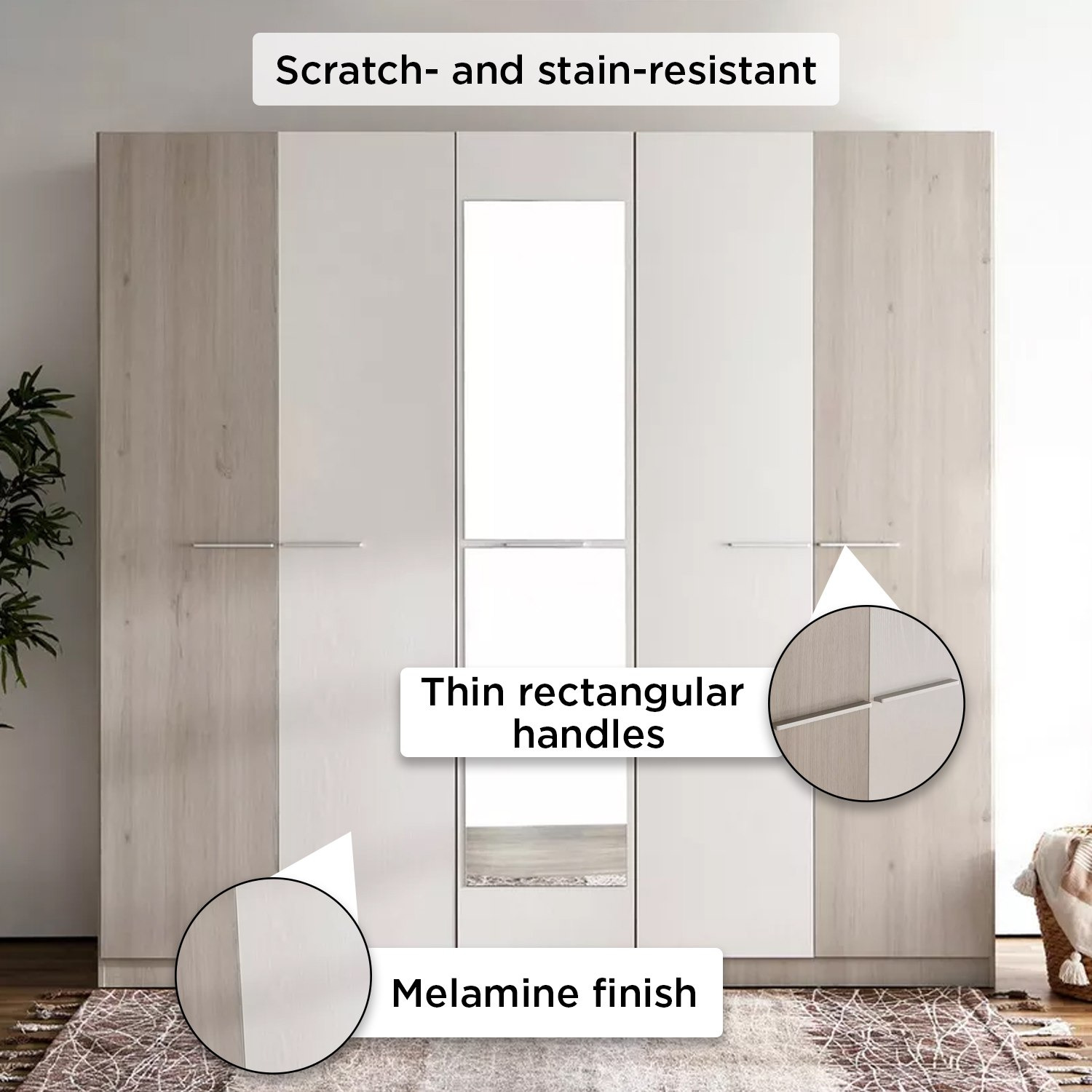 خزانة ملابس 5 أبواب بمرآة من فييستا-hbxfurniture-wardrobes-image-15