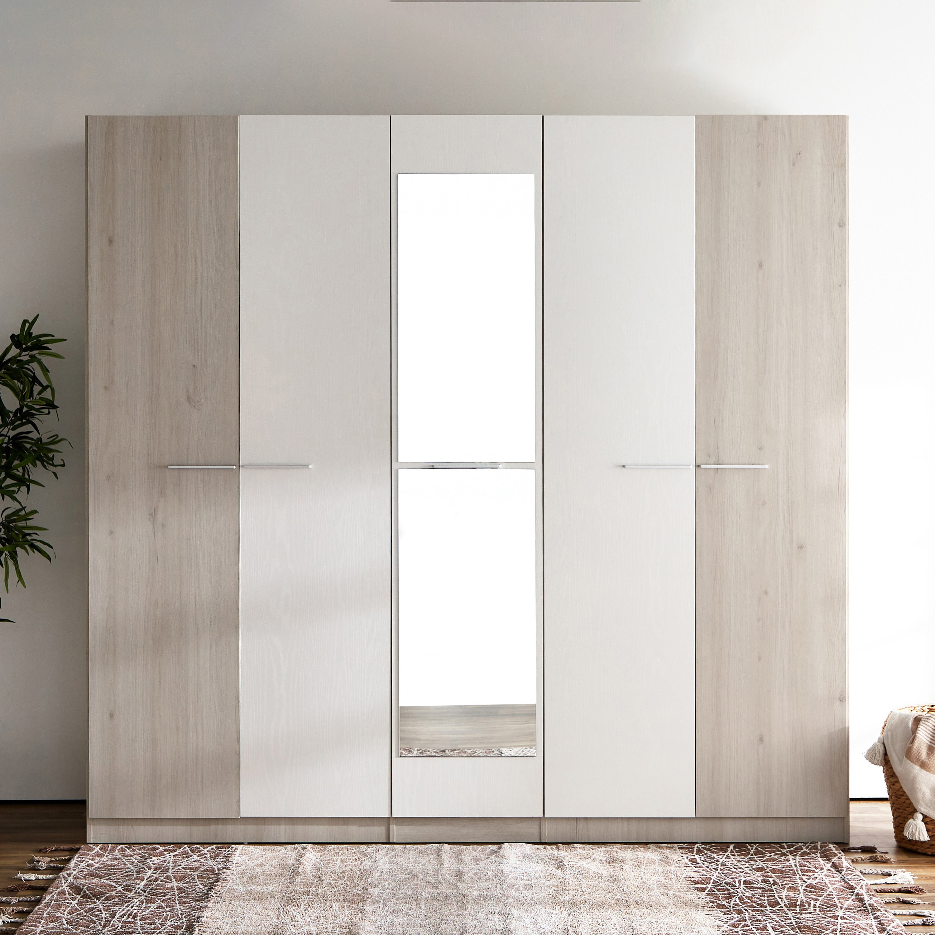 خزانة ملابس 5 أبواب بمرآة من فييستا-hbxfurniture-wardrobes-image-2