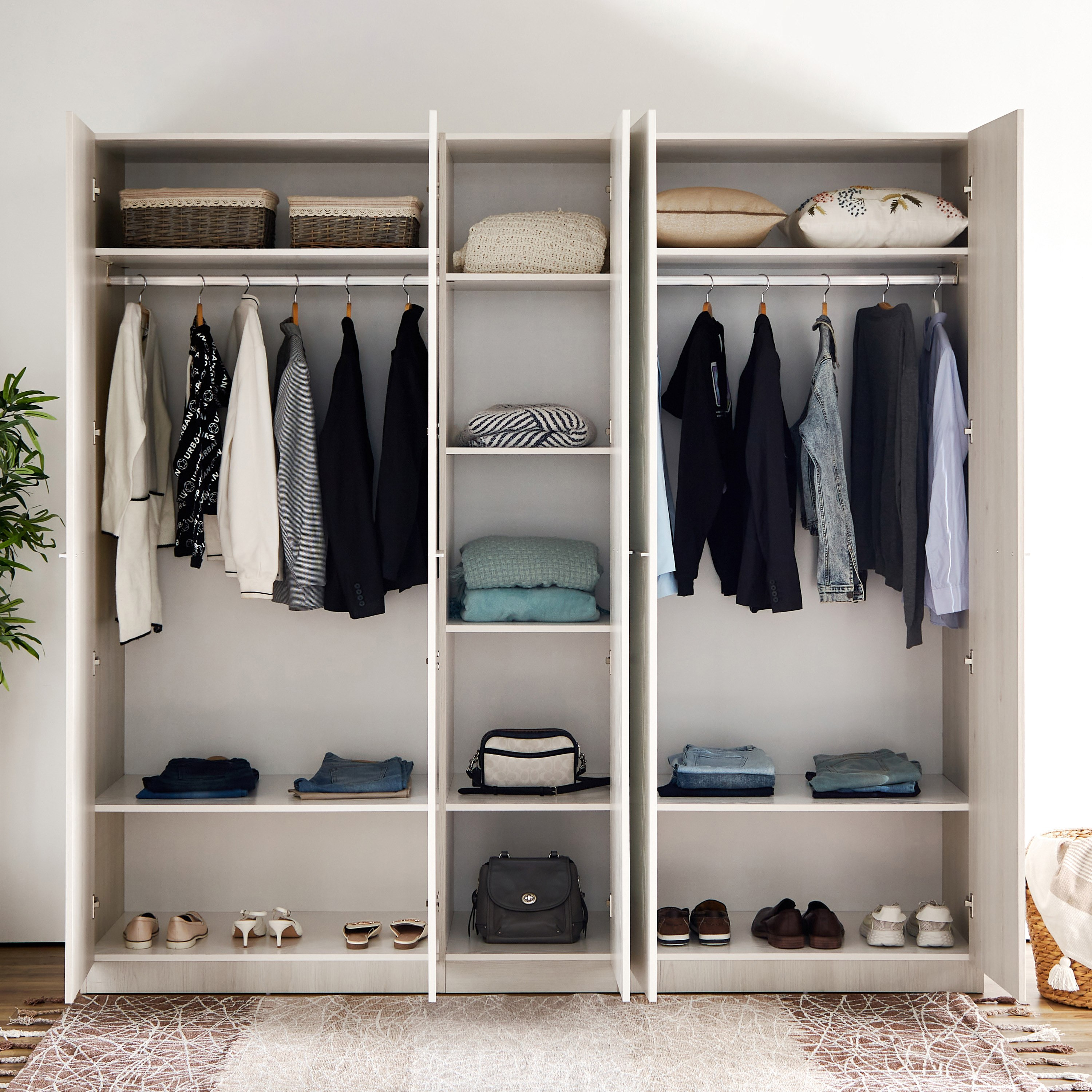 خزانة ملابس 5 أبواب بمرآة من فييستا-hbxfurniture-wardrobes-image-3