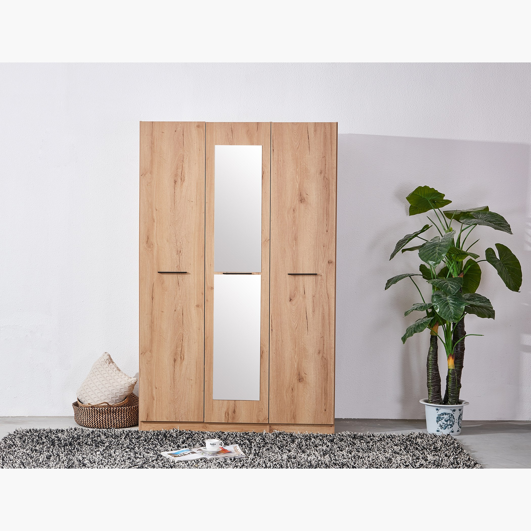 Urban 3-Door Wardrobe with Mirror-hbxfurniture-wardrobes-image-1