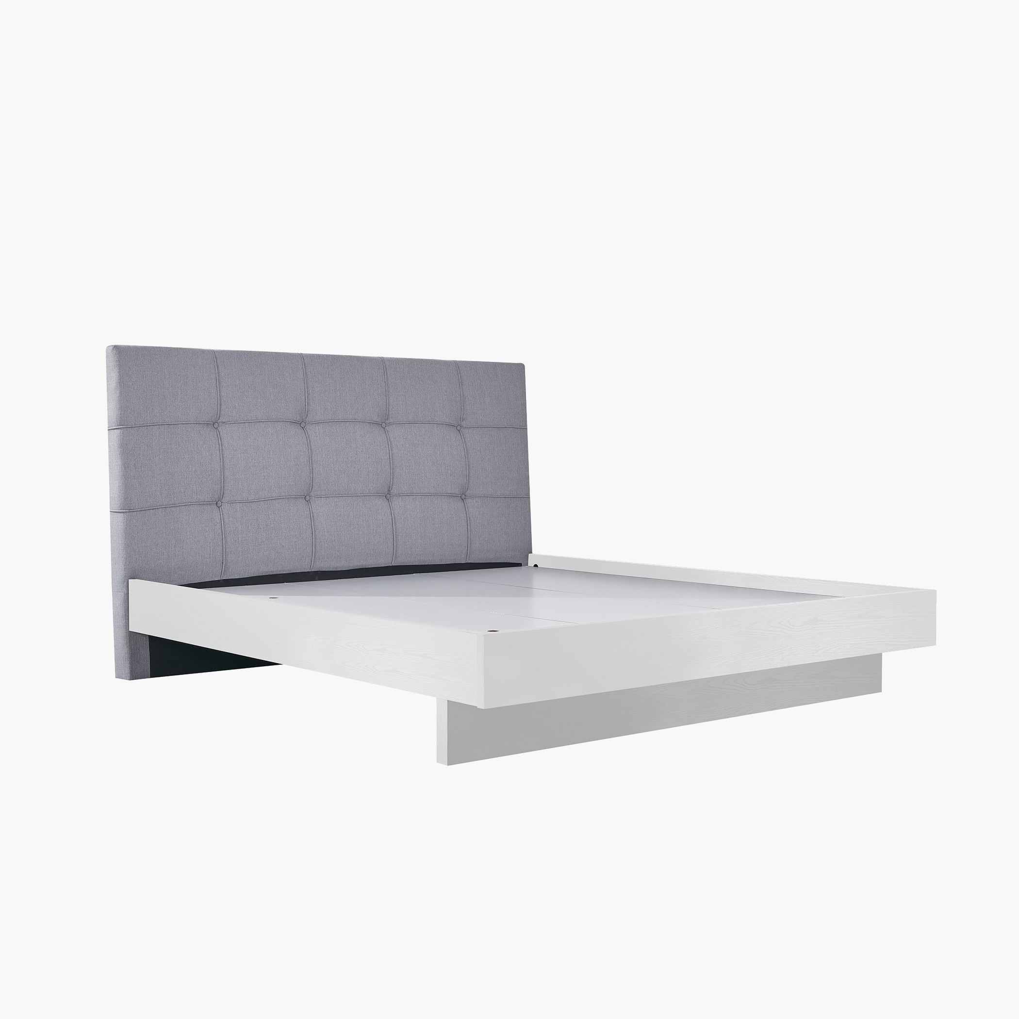 Patara Upholstered King Bed with Floating Footboard - 180x200 cm-hbxfurniture-bedsandbedsets-beds-king-image-3