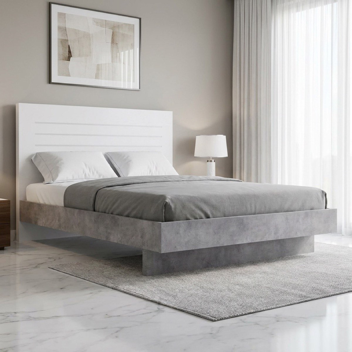 Patara King Bed with Floating Footboard - 180x200 cm-PROMO_HB_UAE_HBX10_250526-image-1