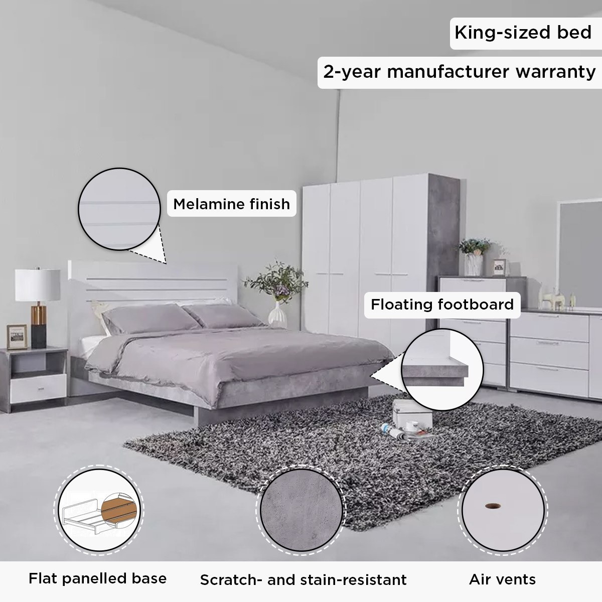 Patara King Bed with Floating Footboard - 180x200 cm-PROMO_HB_UAE_HBX10_250526-image-11