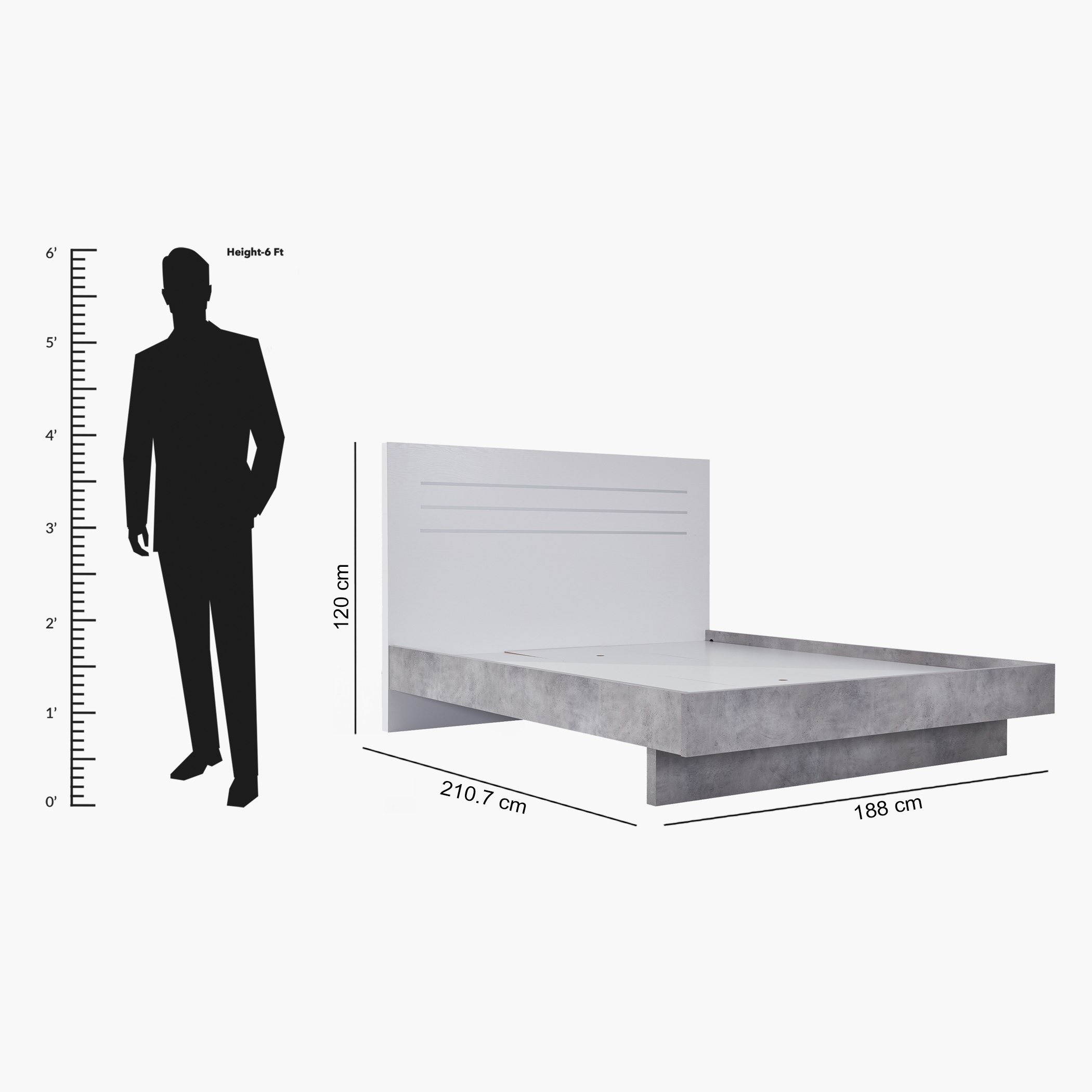 Patara King Bed with Floating Footboard - 180x200 cm-PROMO_HB_UAE_HBX10_250526-image-7
