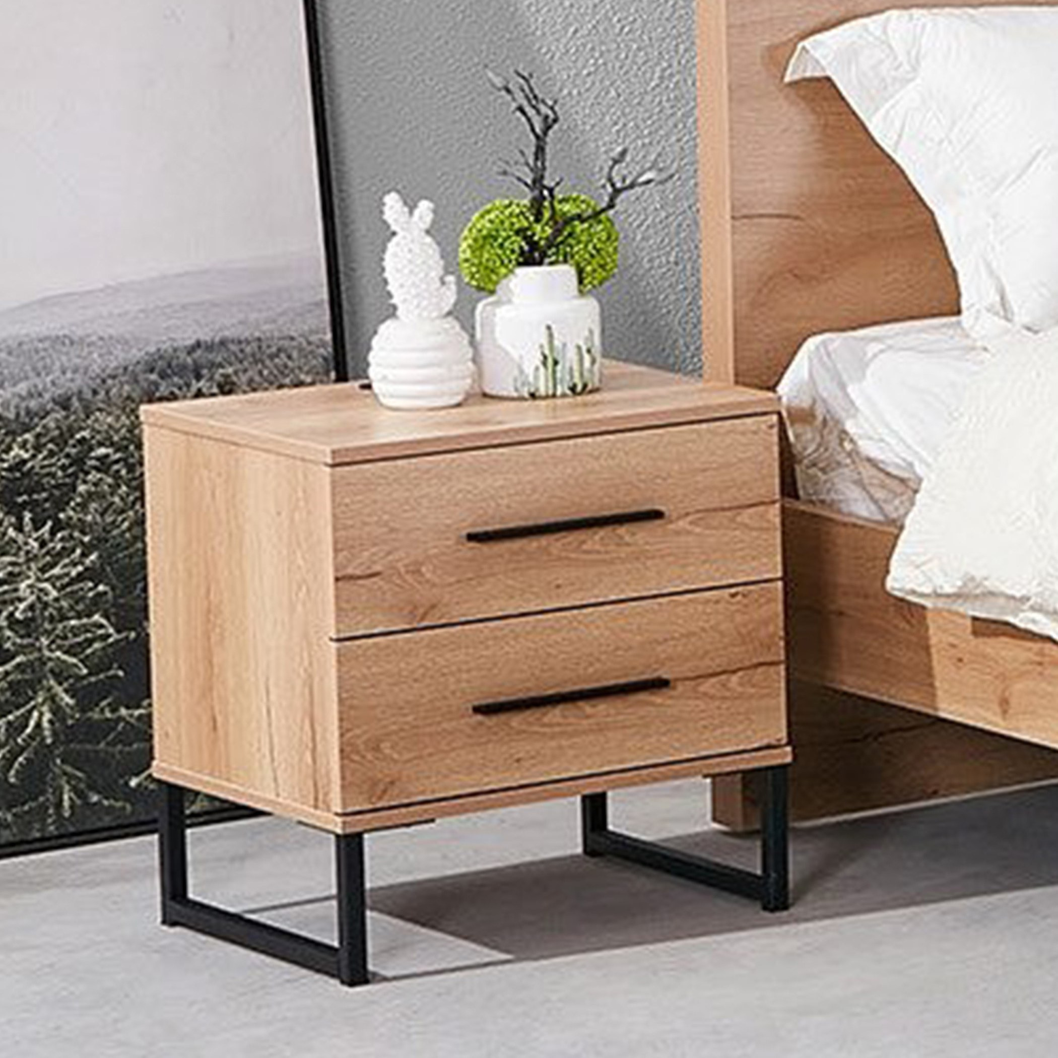 Buy Urban 2-Drawer Nightstand Online In KSA | Homebox