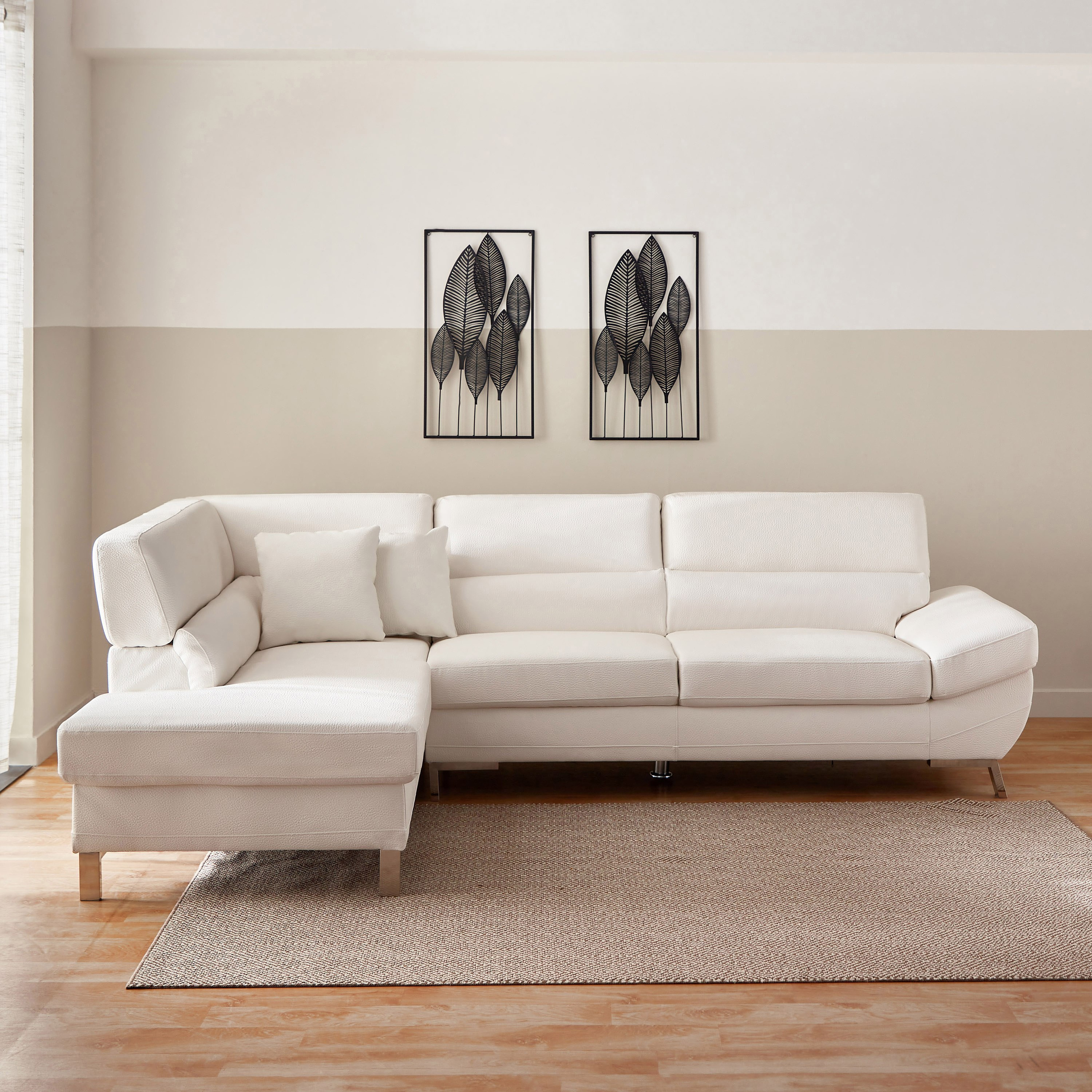 Cushions for clearance white leather sofa